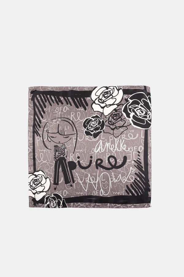 Foulard Anekke Pure con fantasia floreale