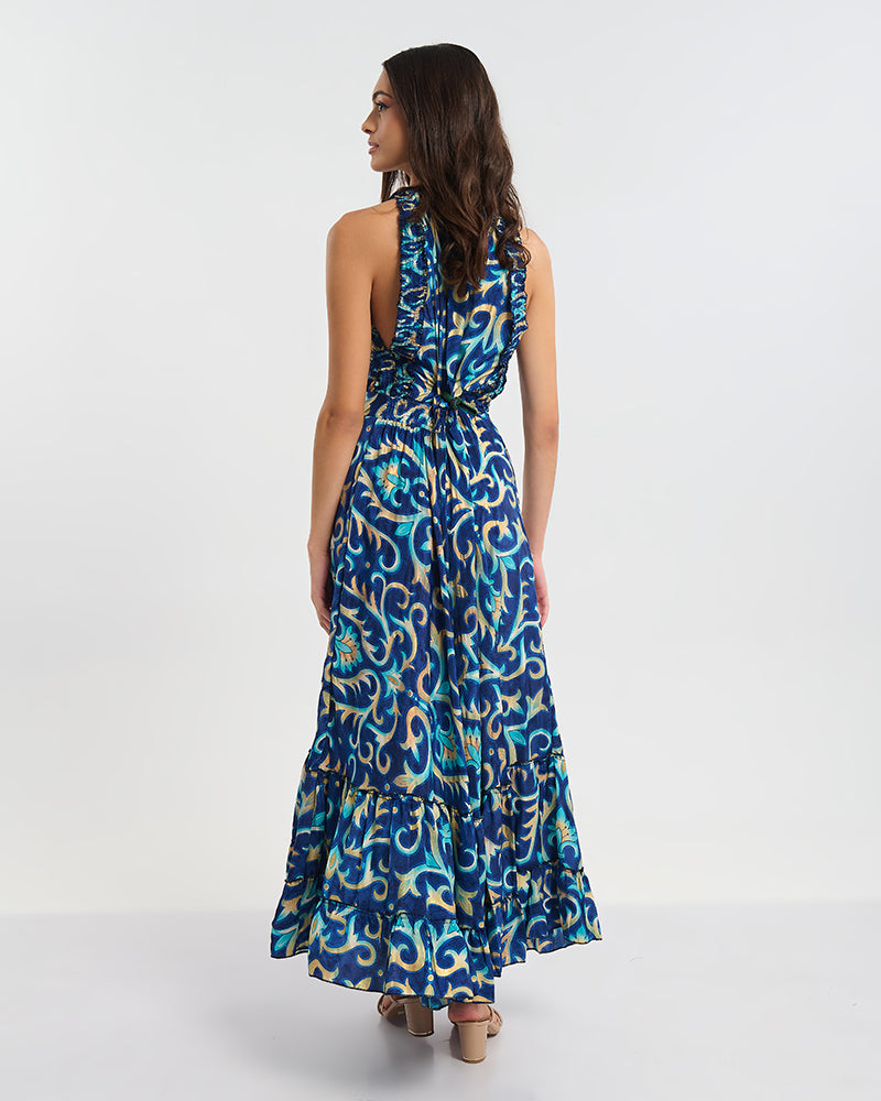 Ble Resort Collection Abito Lungo Senza Maniche con Dettagli