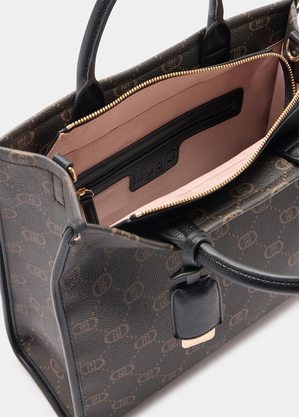 Borsa Liu Jo a mano con tracolla e logo all over