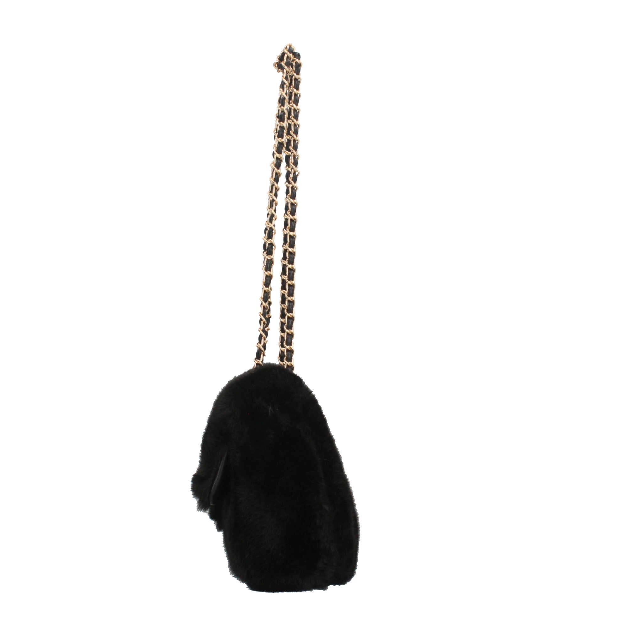 Borsa a tracolla in pelliccia sintetica con catena Mimi Mua