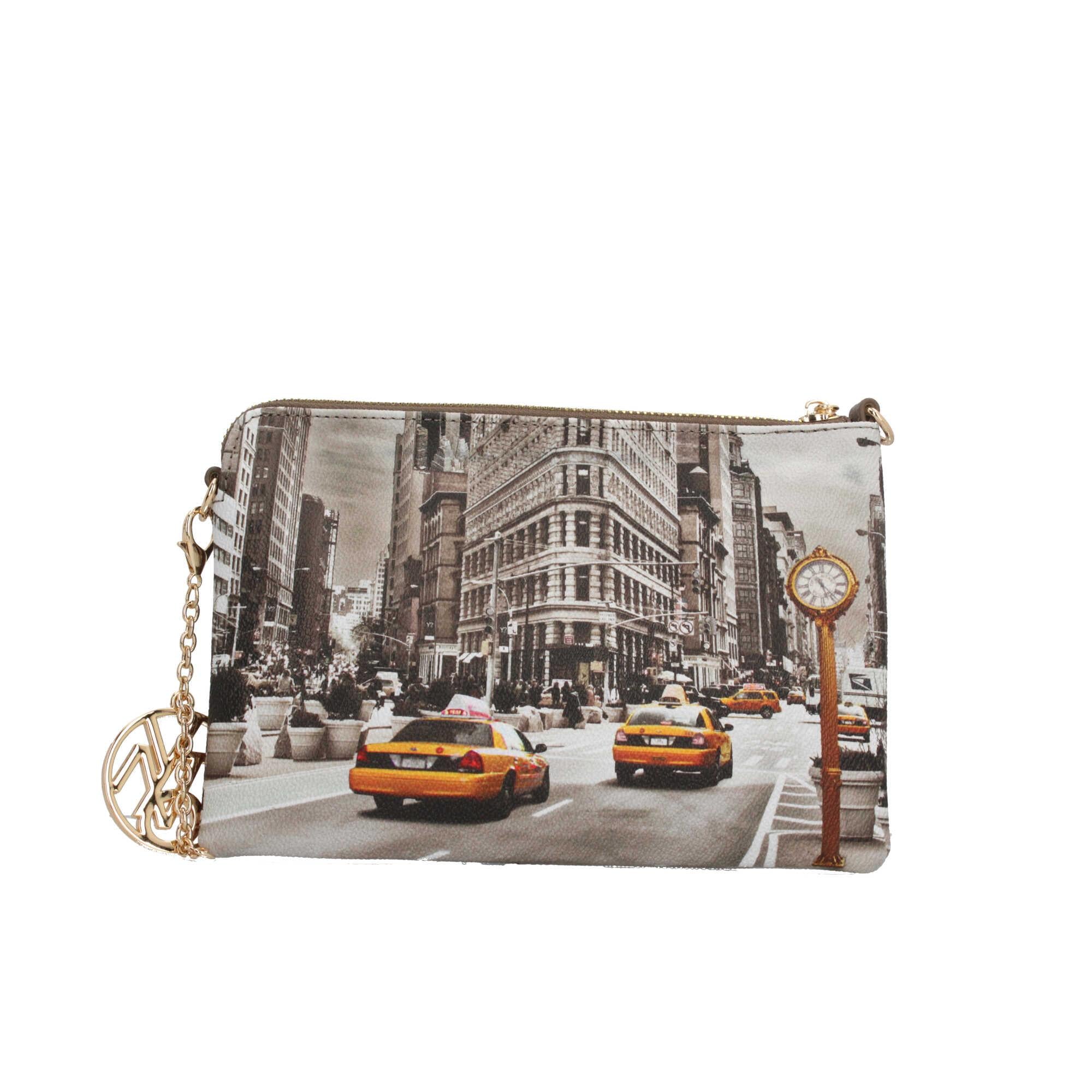 Pochette YNot con tracolla a catena e chiusura a zip