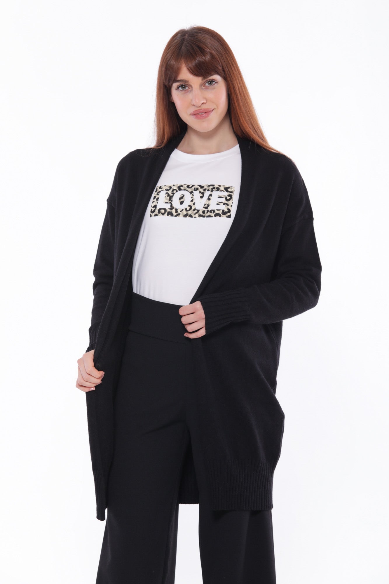 Cardigan lungo Mimi Mua dal design minimal