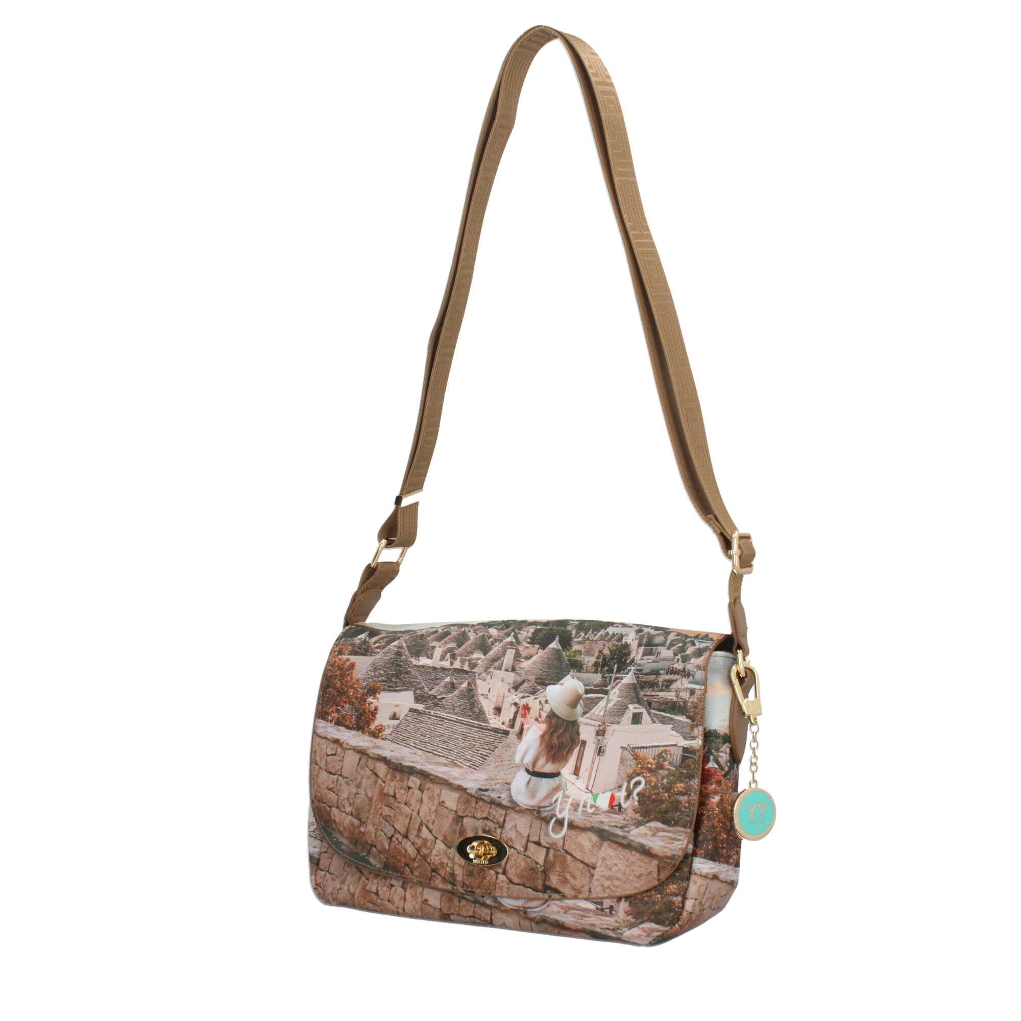 Borsa a Tracolla Y Not con Patta e Chiusura a Girello