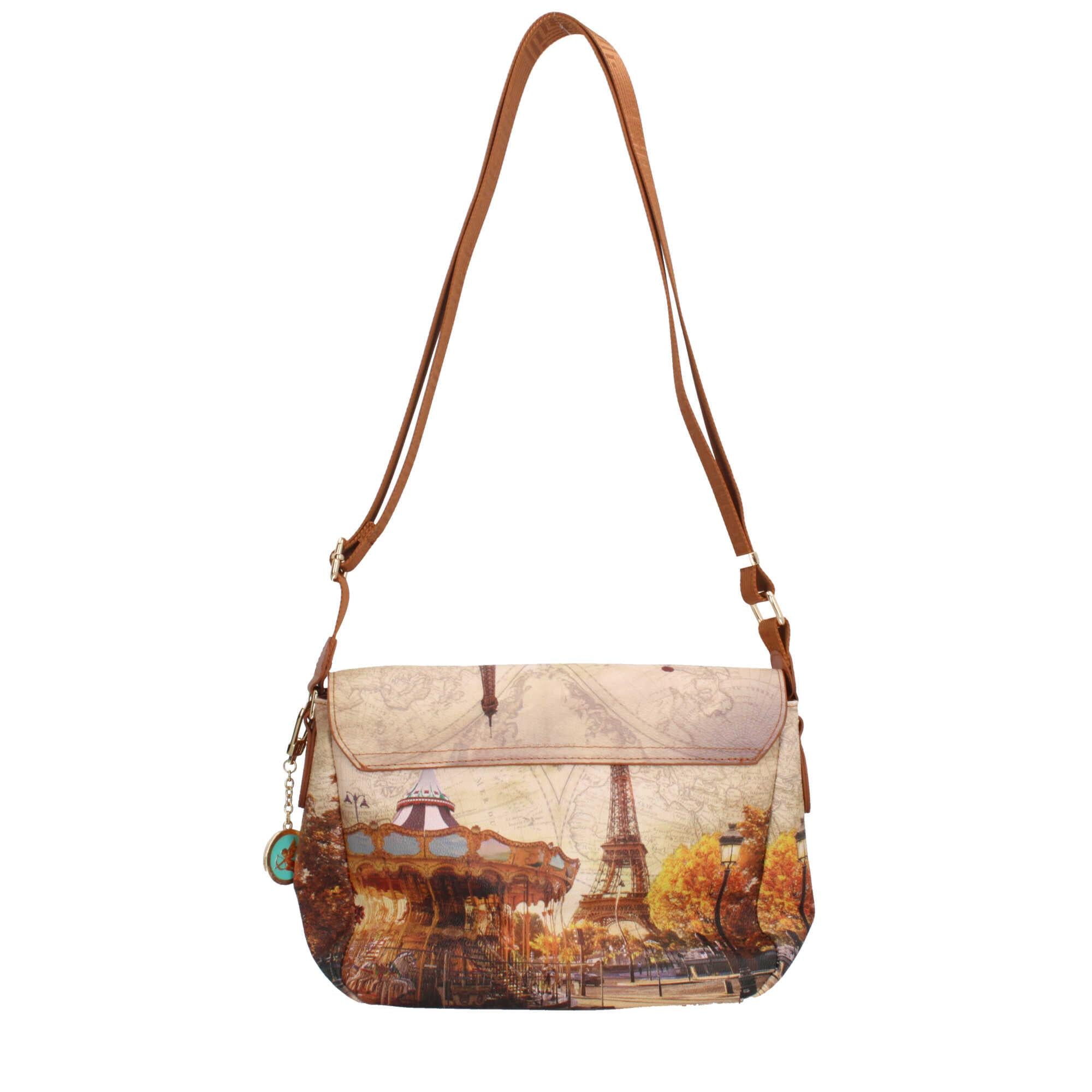 Borsa a Tracolla Y Not con Patta e Chiusura a Girello