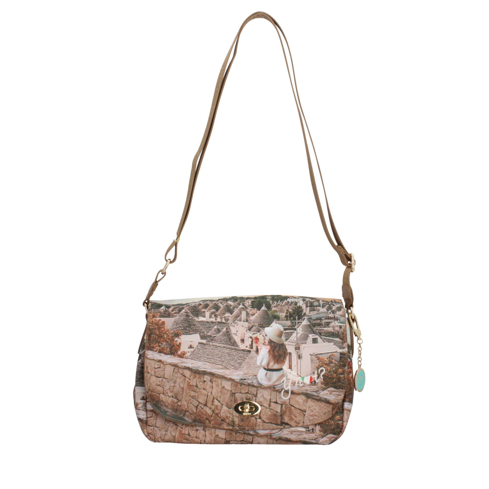 Borsa a Tracolla Y Not con Patta e Chiusura a Girello