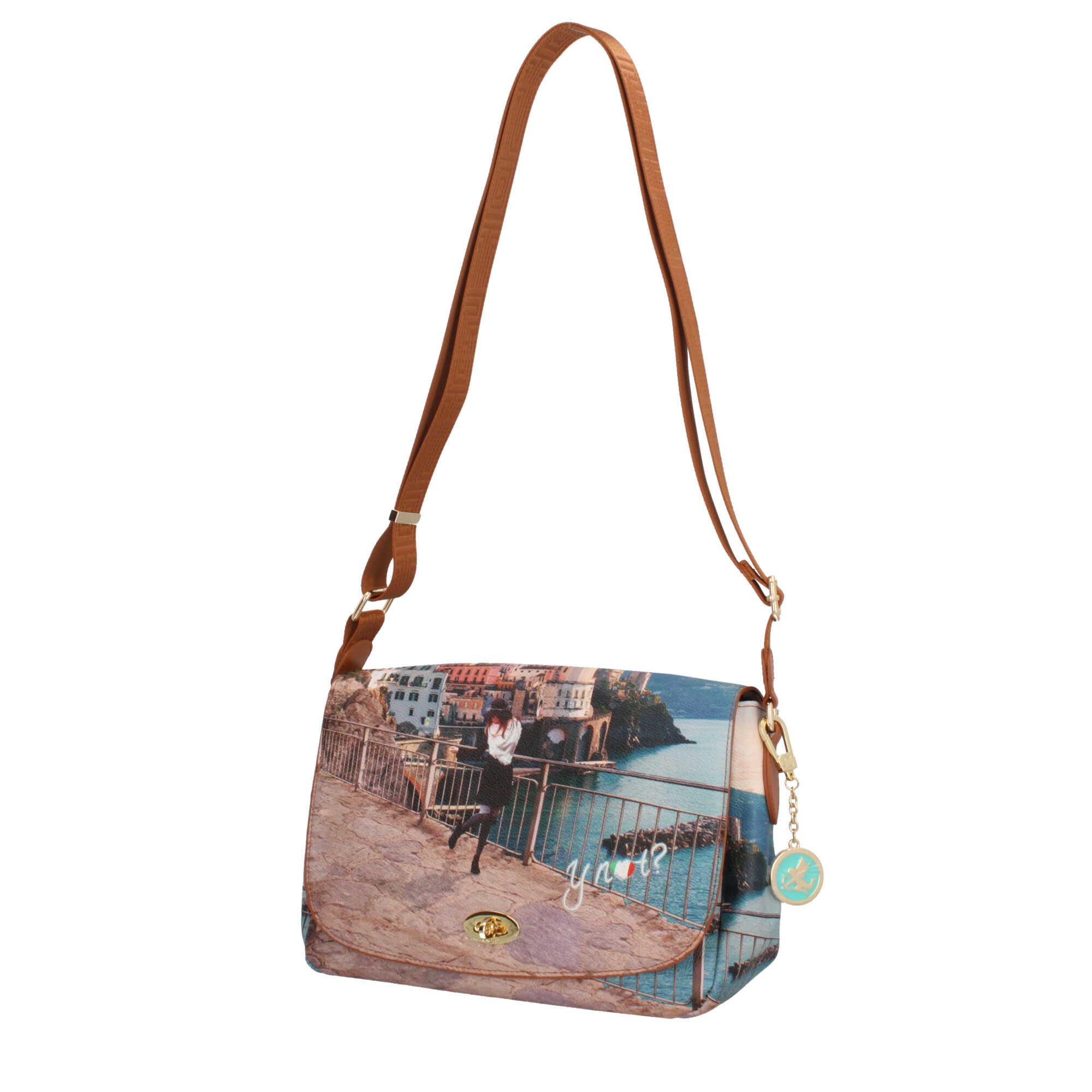 Borsa a Tracolla Y Not con Patta e Chiusura a Girello