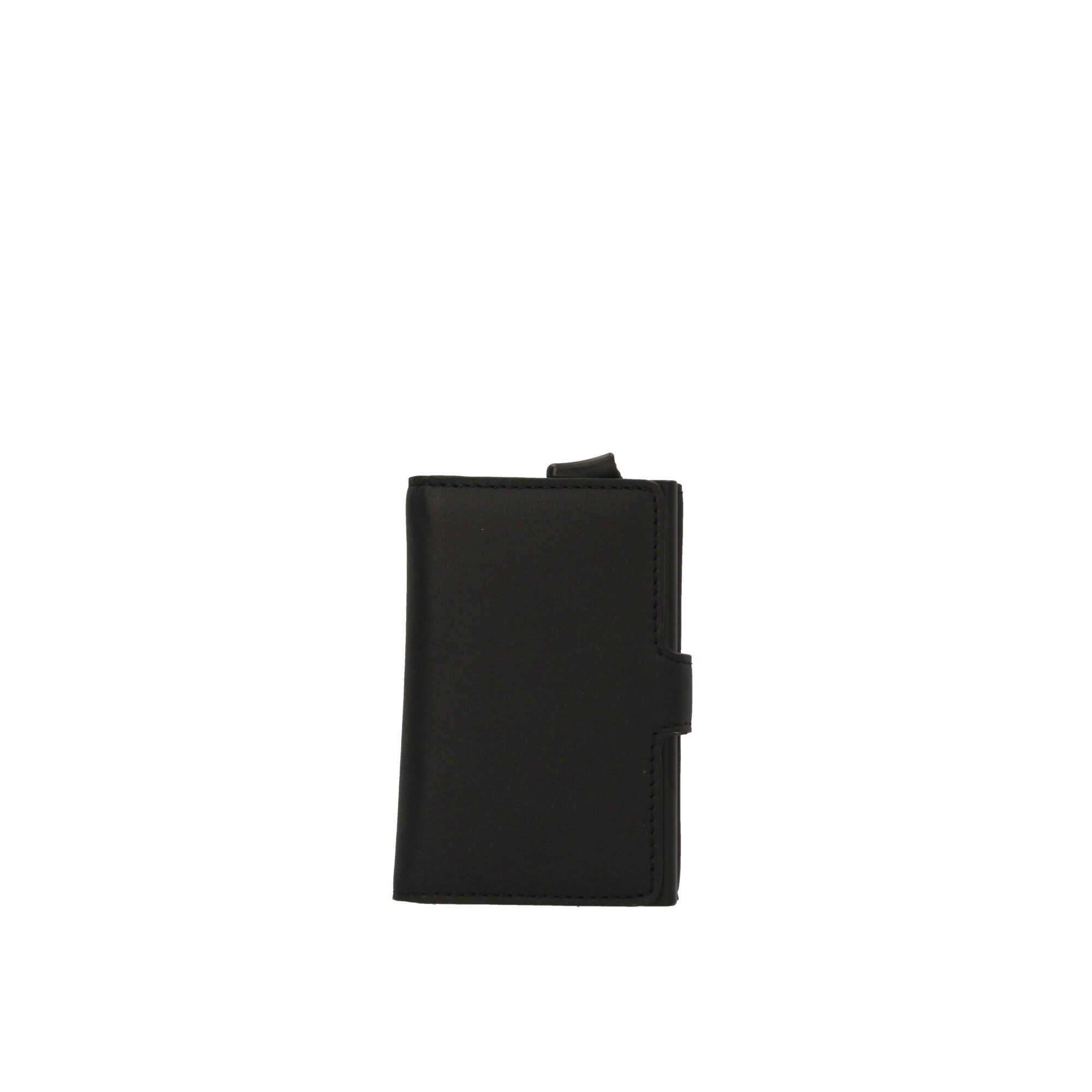 Porta carte di credito Piquadro in metallo e pelle singolo