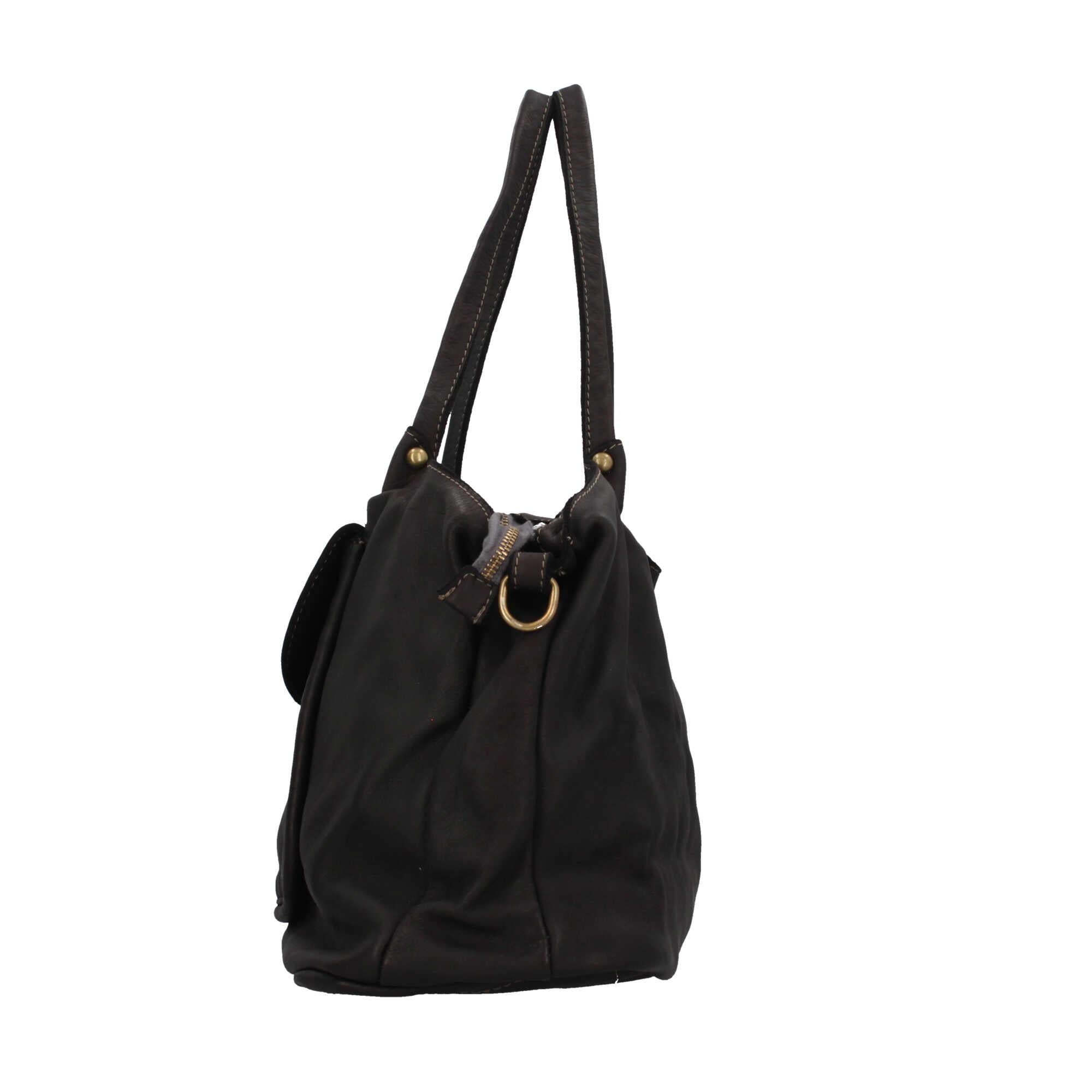borsa shopping con tasca davanti