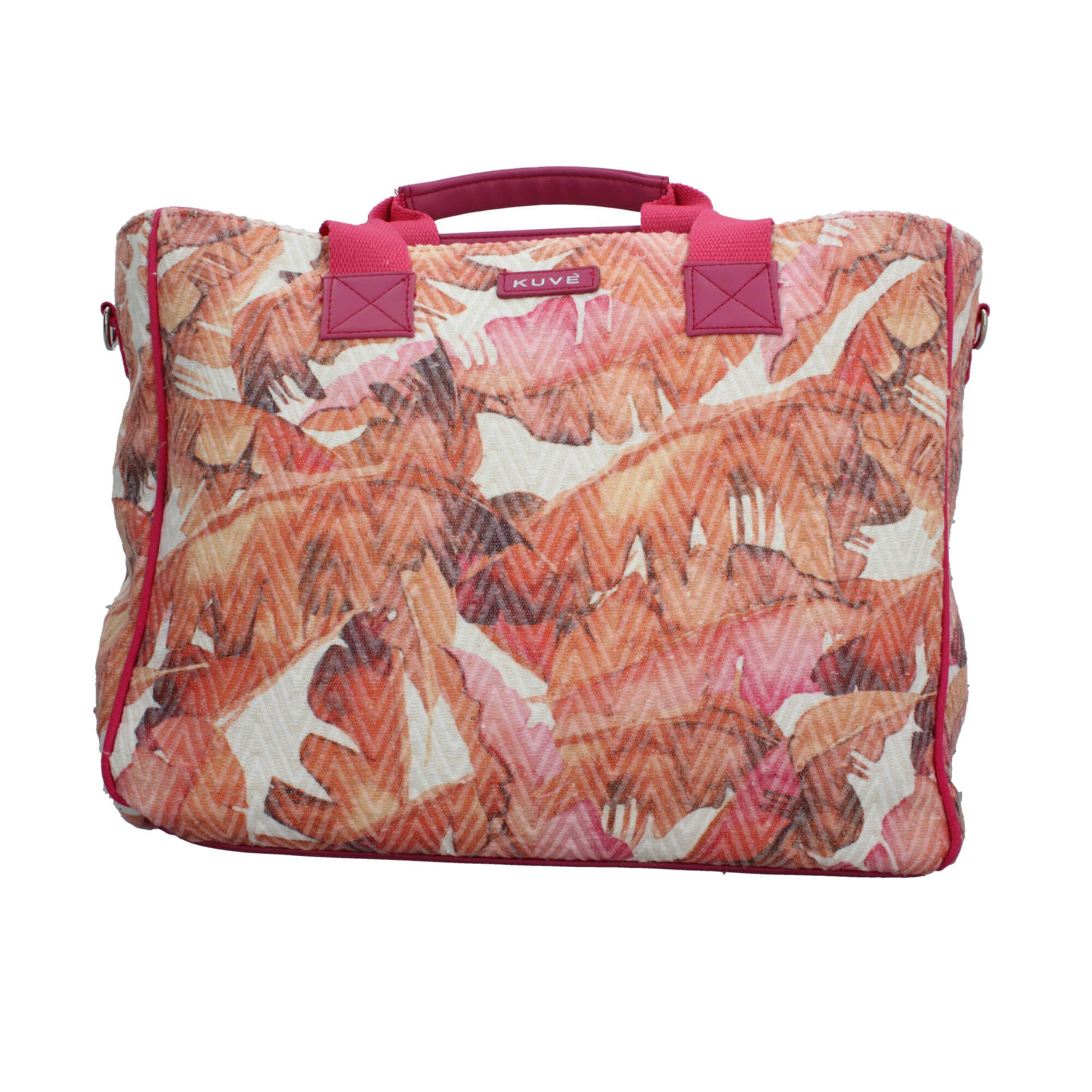 Borsa mare Kuve in tessuto fantasia tropicale