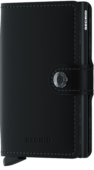 Portafoglio Secrid Miniwallet in pelle con protezione RFID e chiusura a bottone NERO TU | Giò Fashion
