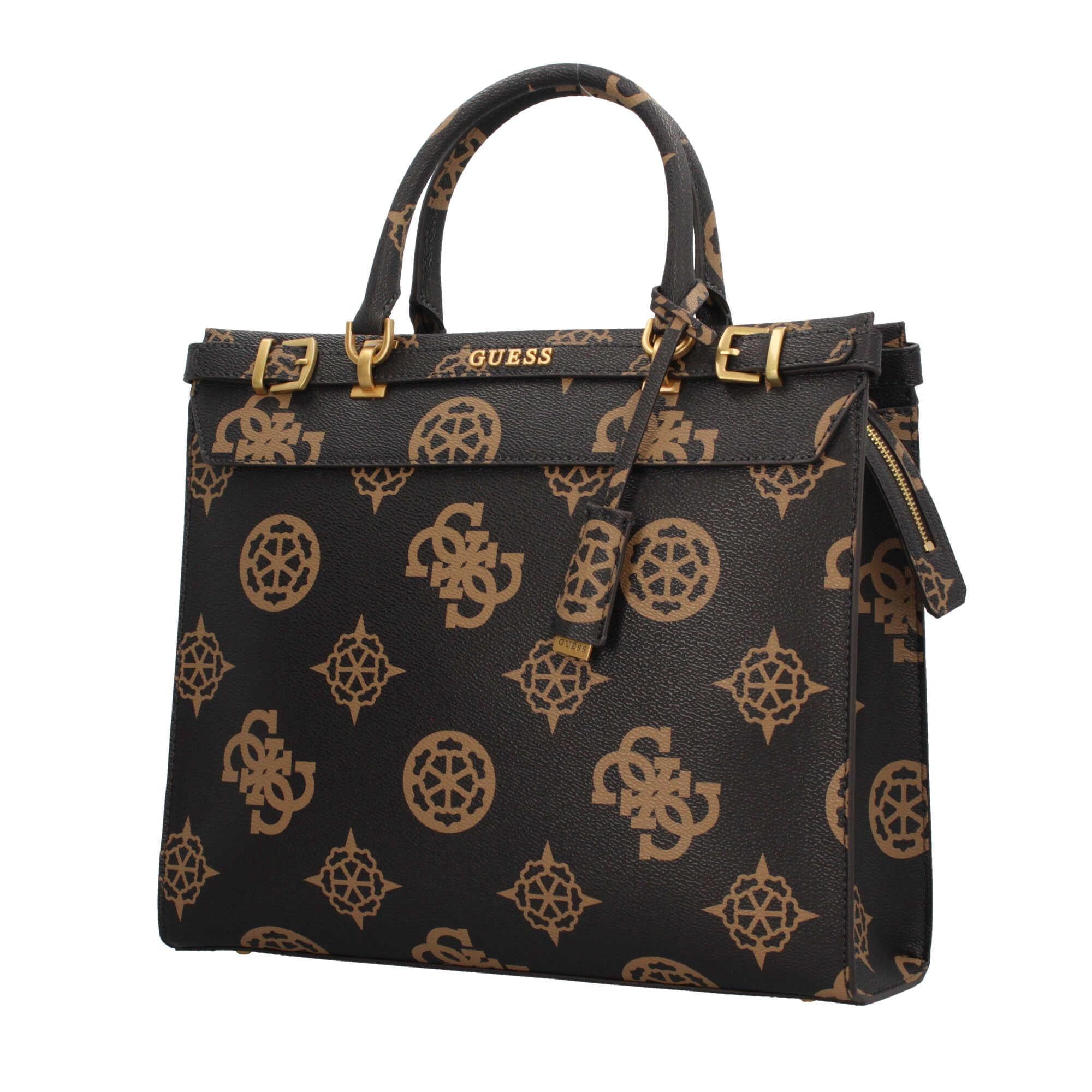 Borsa a Mano Elegante Guess in Tinta Chiara con Monogramma