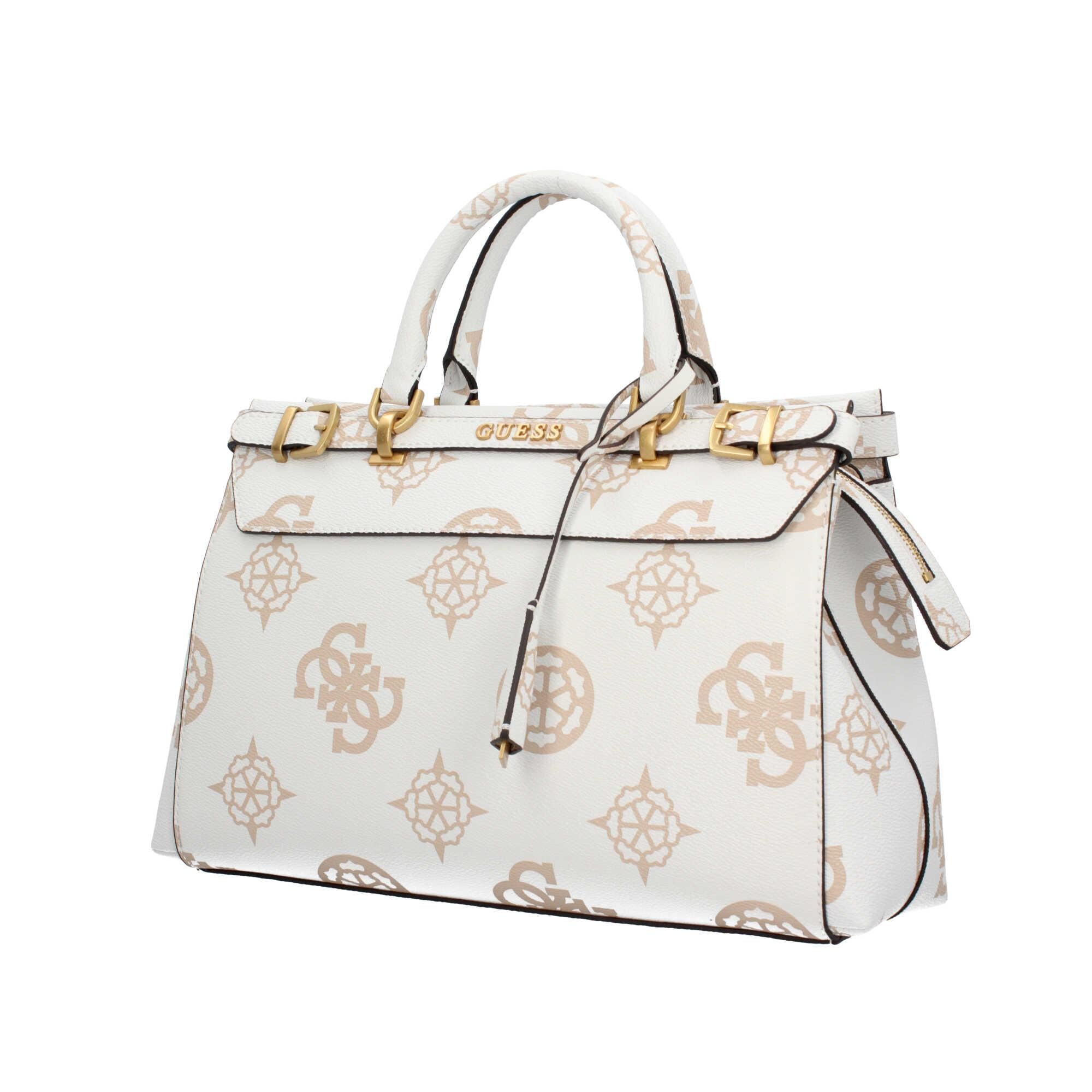 Borsa a Mano Guess con Stampa Monogramma e Dettagli Metallici