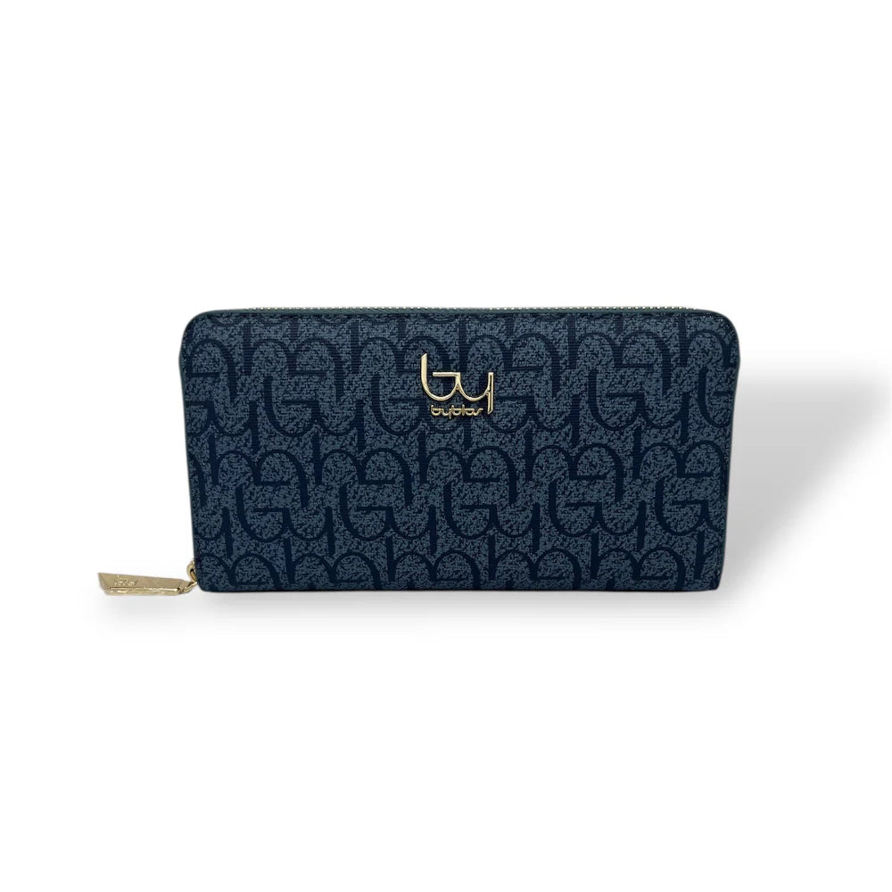 Portafoglio donna By Byblos grande con chiusura zip e design raffinato BLU TU | Giò Fashion