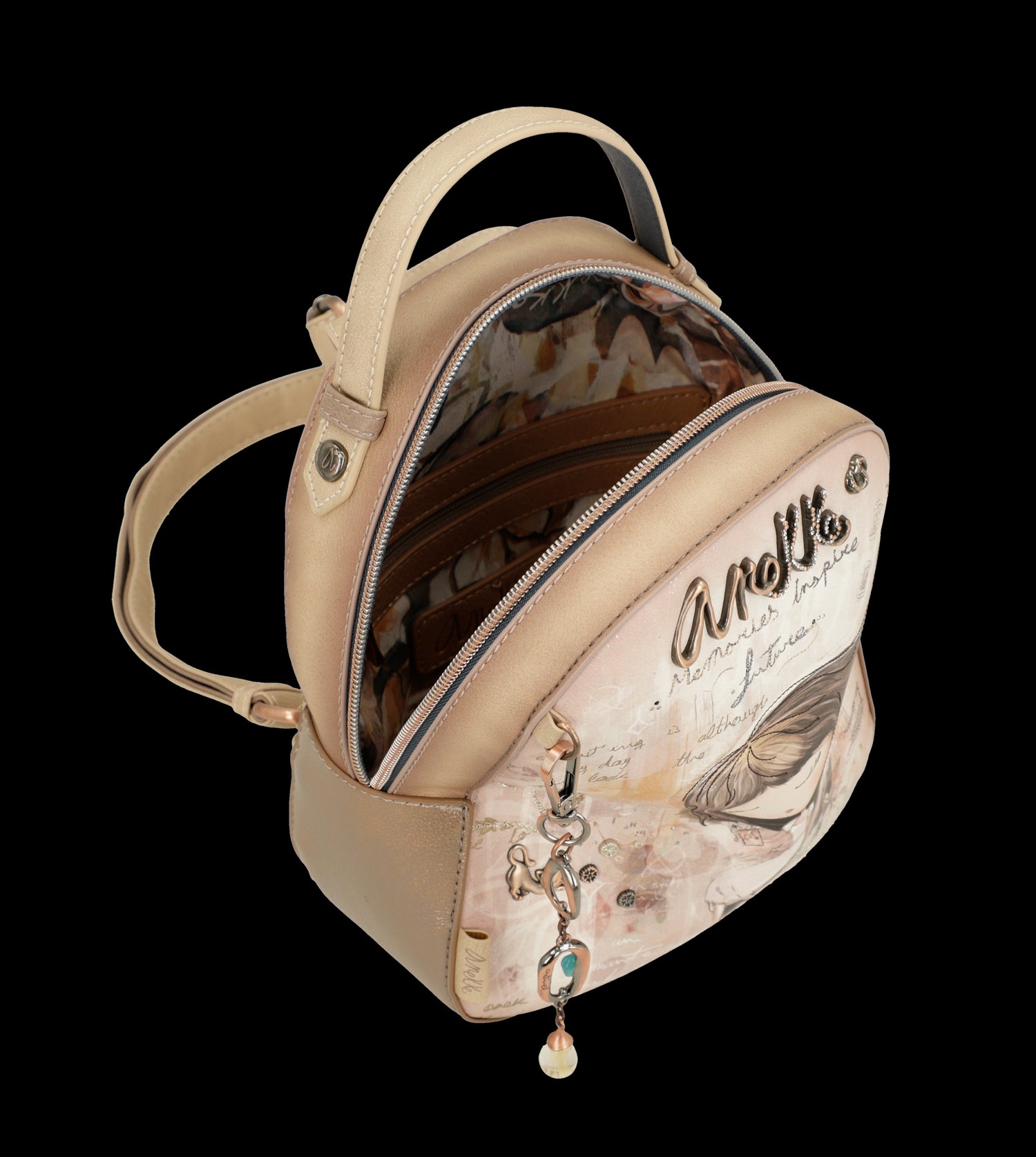 Zainetto Anekke compatto ed elegante con illustrazione artistica