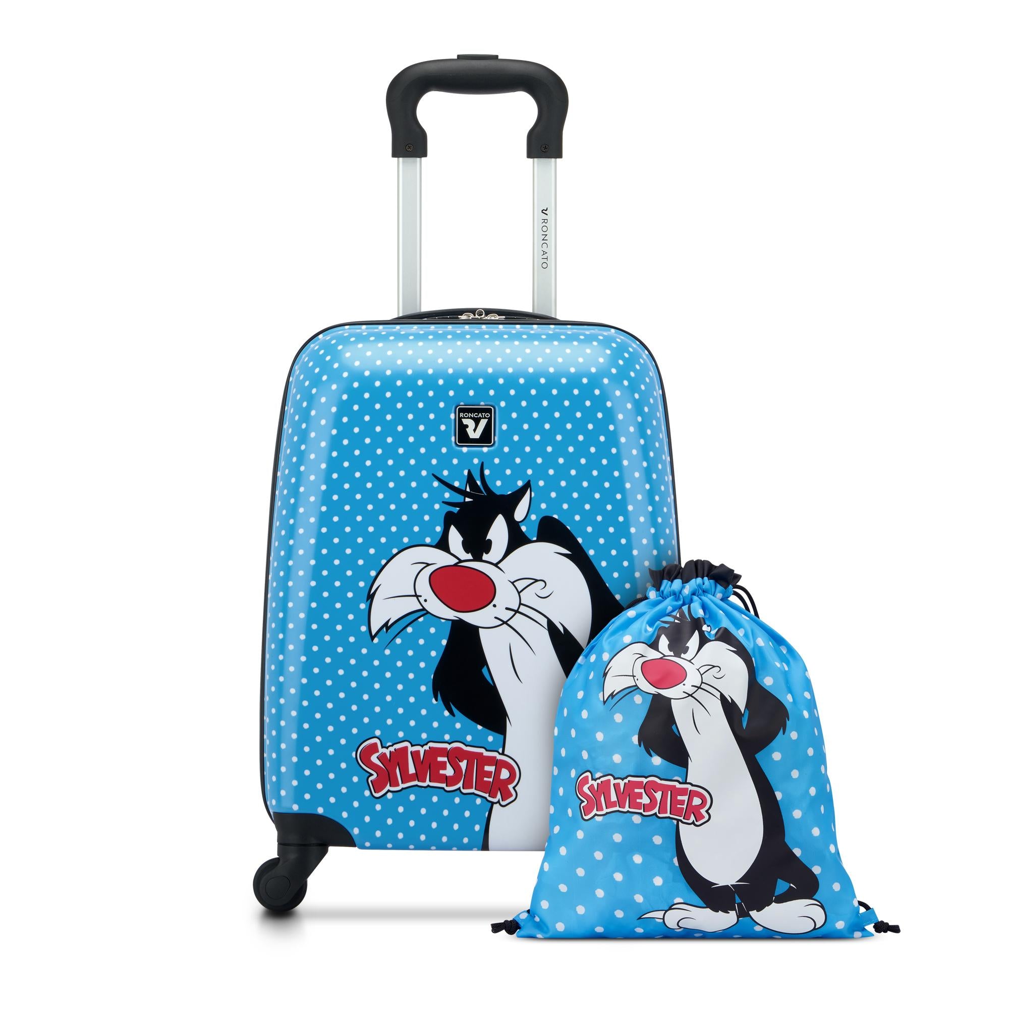 Trolley da cabina Roncato Looney Tunes con stampa e sacca coordinata