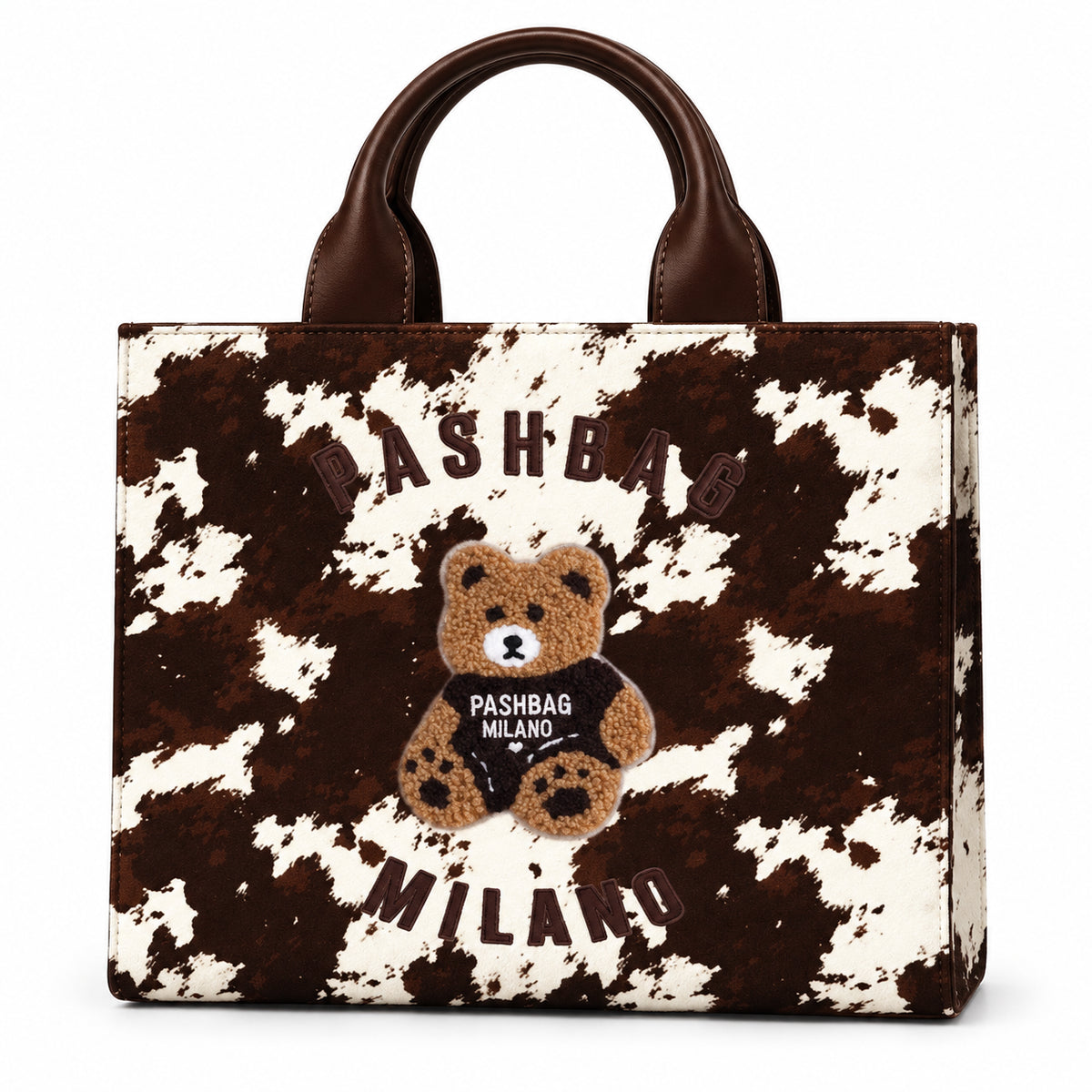 PashBag Borsa a Mano Donna con Patch Teddy