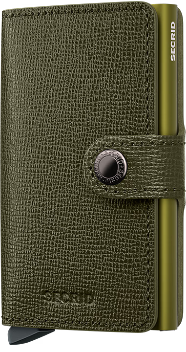 Secrid Miniwallet portafoglio compatto in pelle con protezione RFID VERDE TU | Giò Fashion