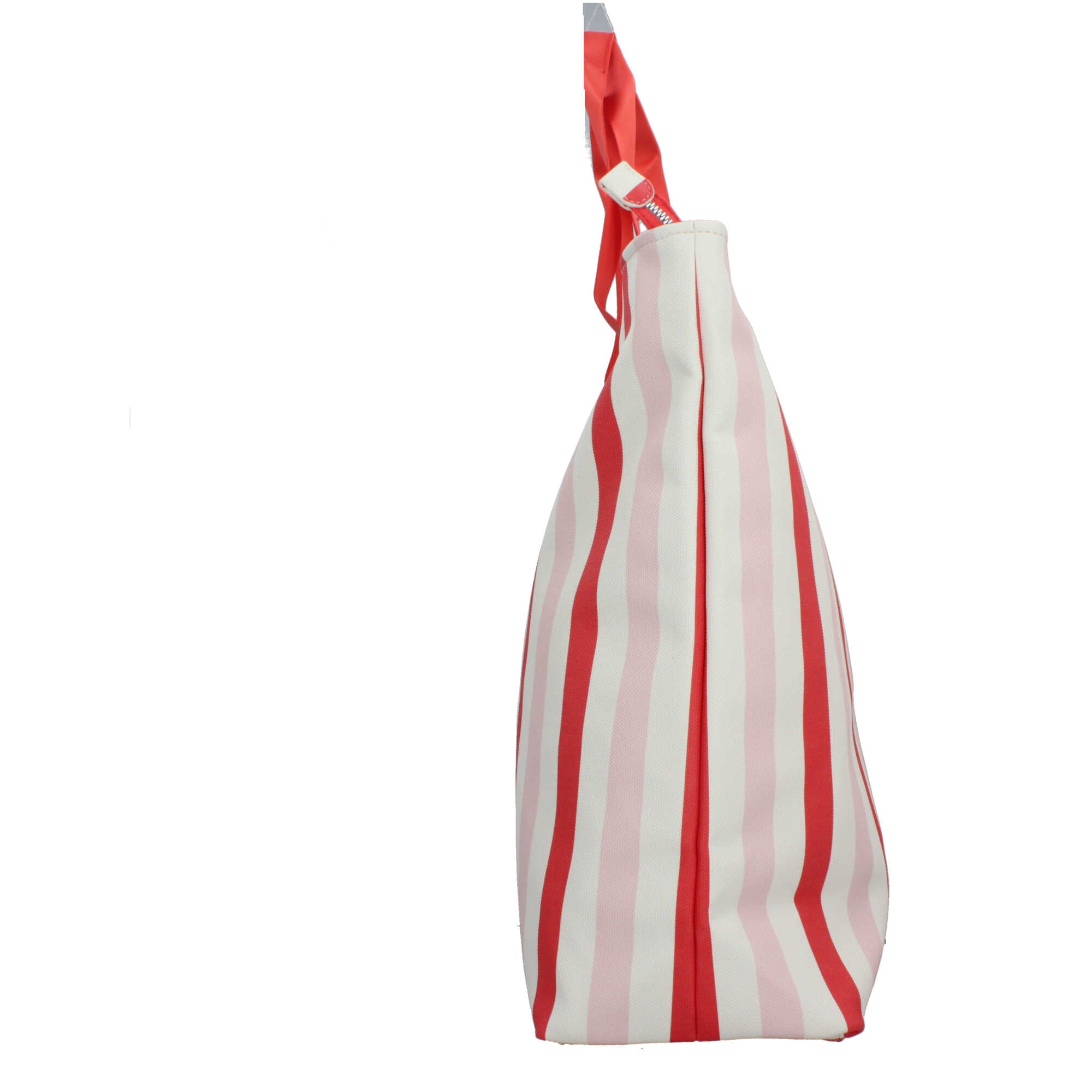Shopping bag KUVE con righe verticali e manici in tessuto