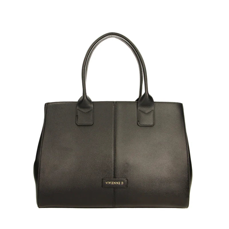 Borsa Vivienne D donna a mano elegante design strutturato moderno NERO TU | Giò Fashion