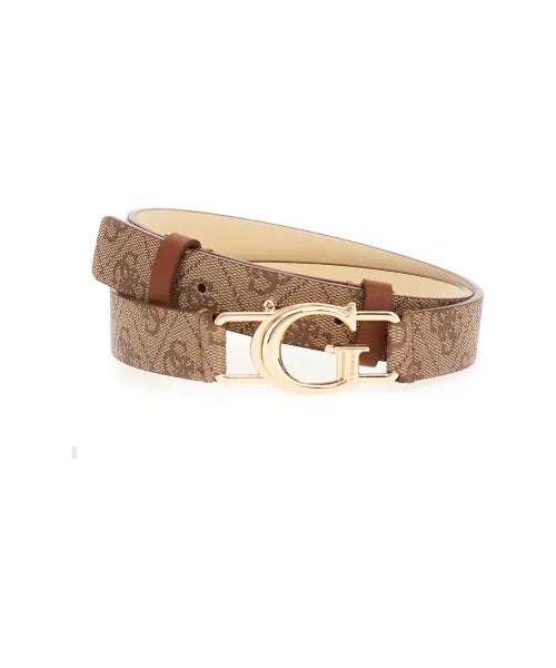 Cintura Guess con fibbia logata G in metallo MARRONE LOGO (LOGO) L | Giò Fashion