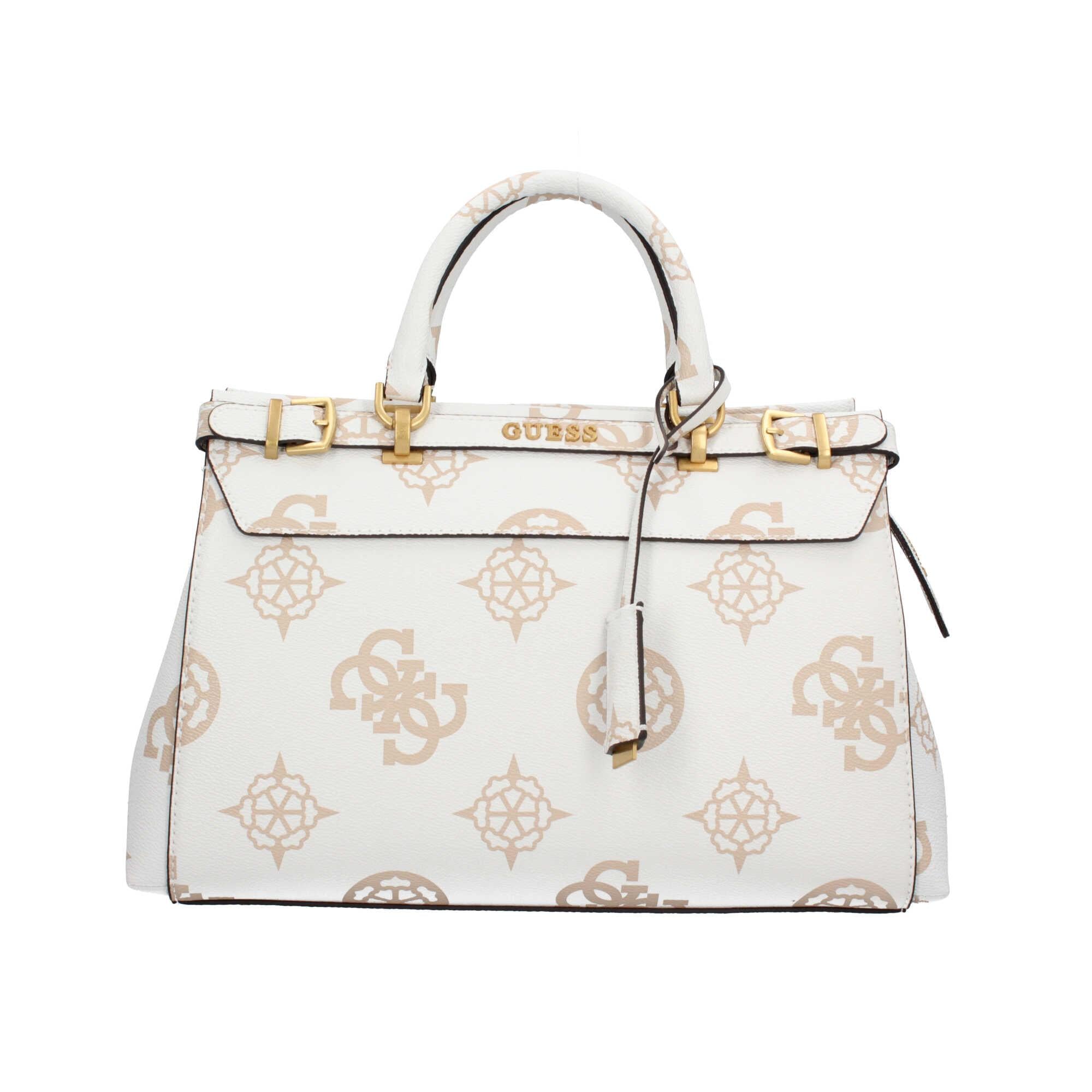 Borsa a Mano Guess con Stampa Monogramma e Dettagli Metallici