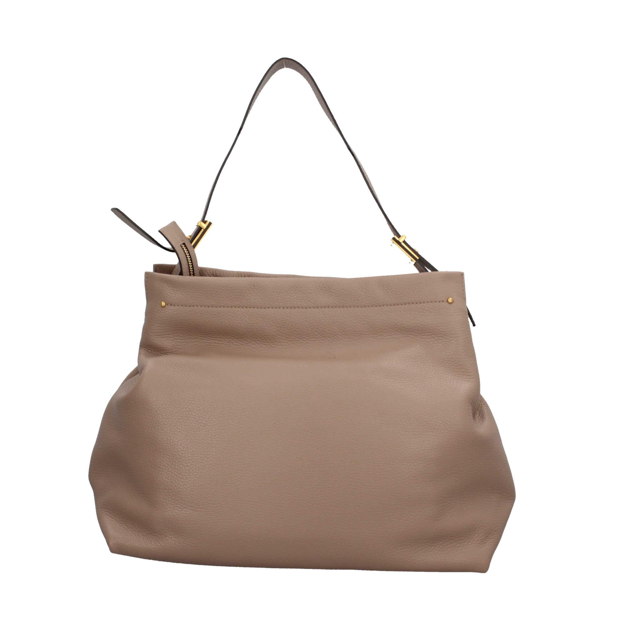 Gianni Chiarini Matilde - Borsa a Spalla in Pelle Martellata con Finiture Dorate