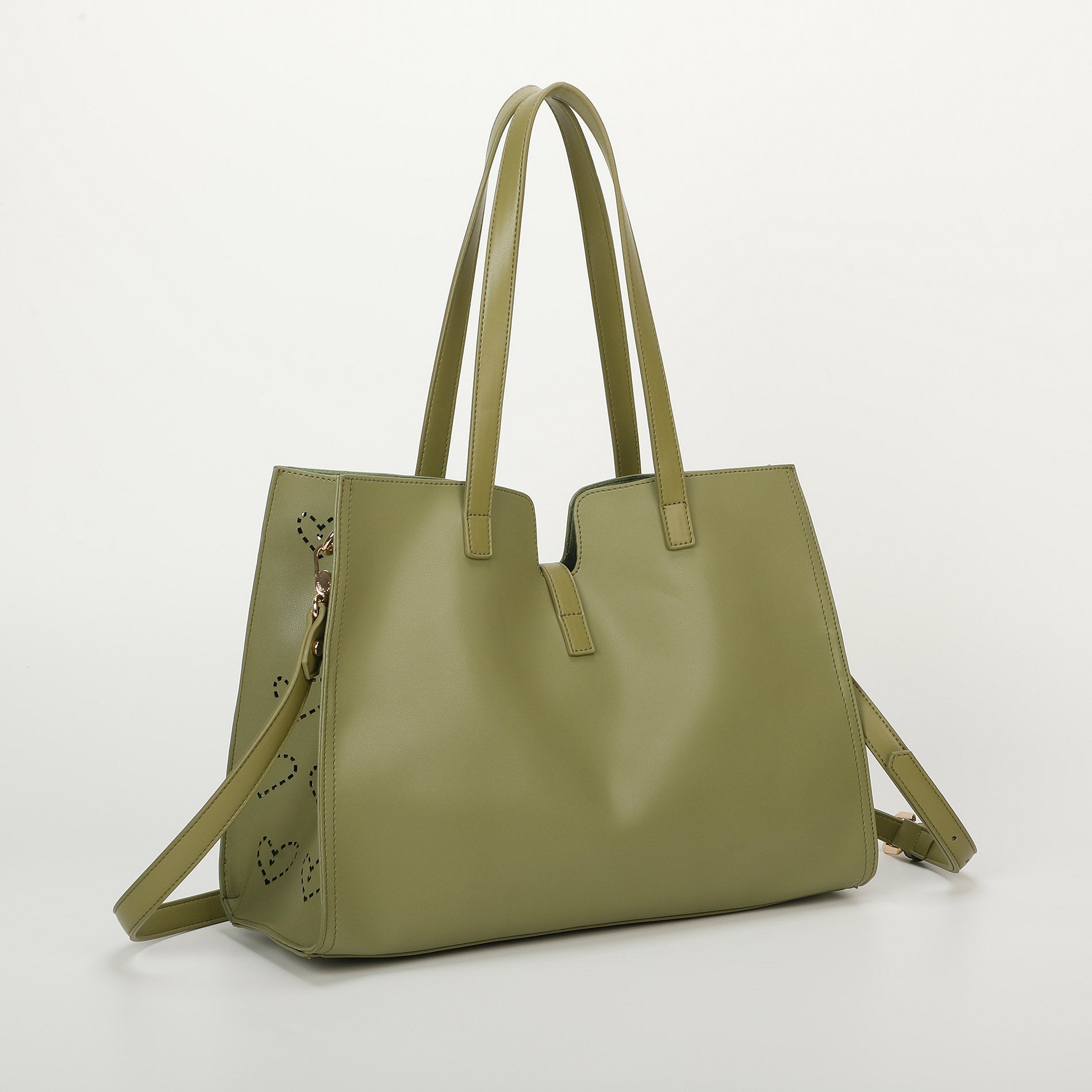 Mimi Mua borsa shopping con cuore traforato