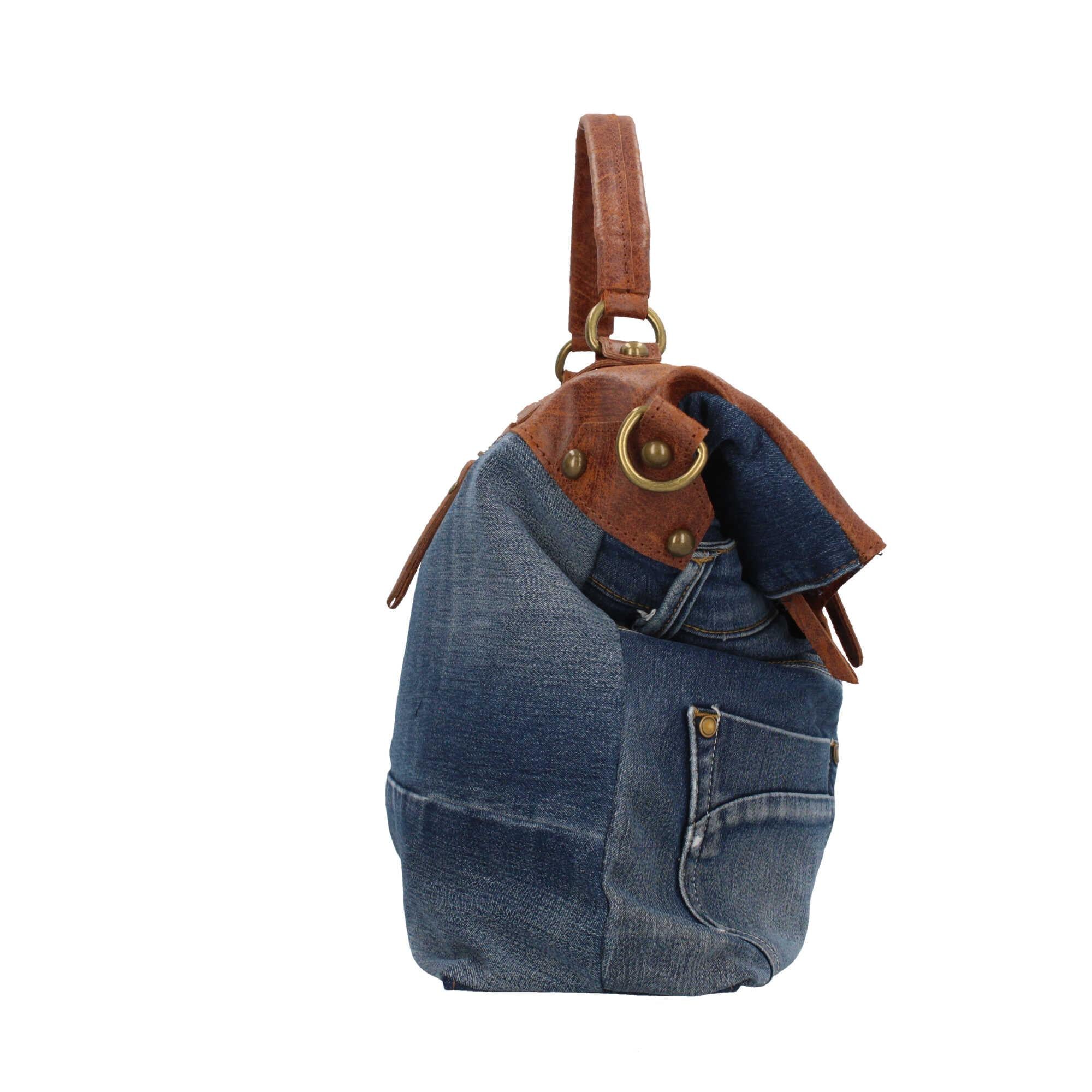 Borsa a mano in jeans Made in italy