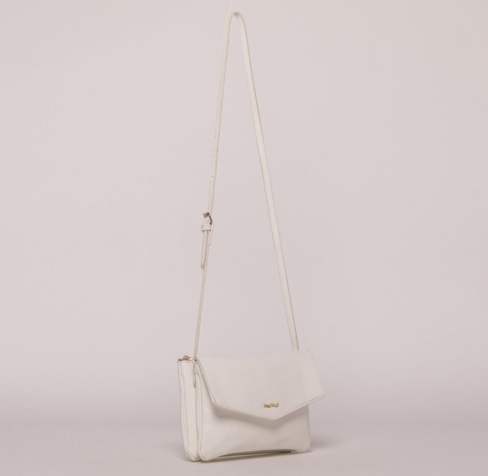 Borsa a tracolla con patta triangolare Mimi-Mua Bianco TU | Giò Fashion