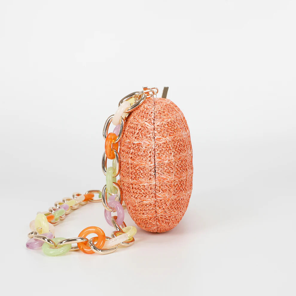 Borsa tracolla rigida donna Mimi Mua con catena colorata