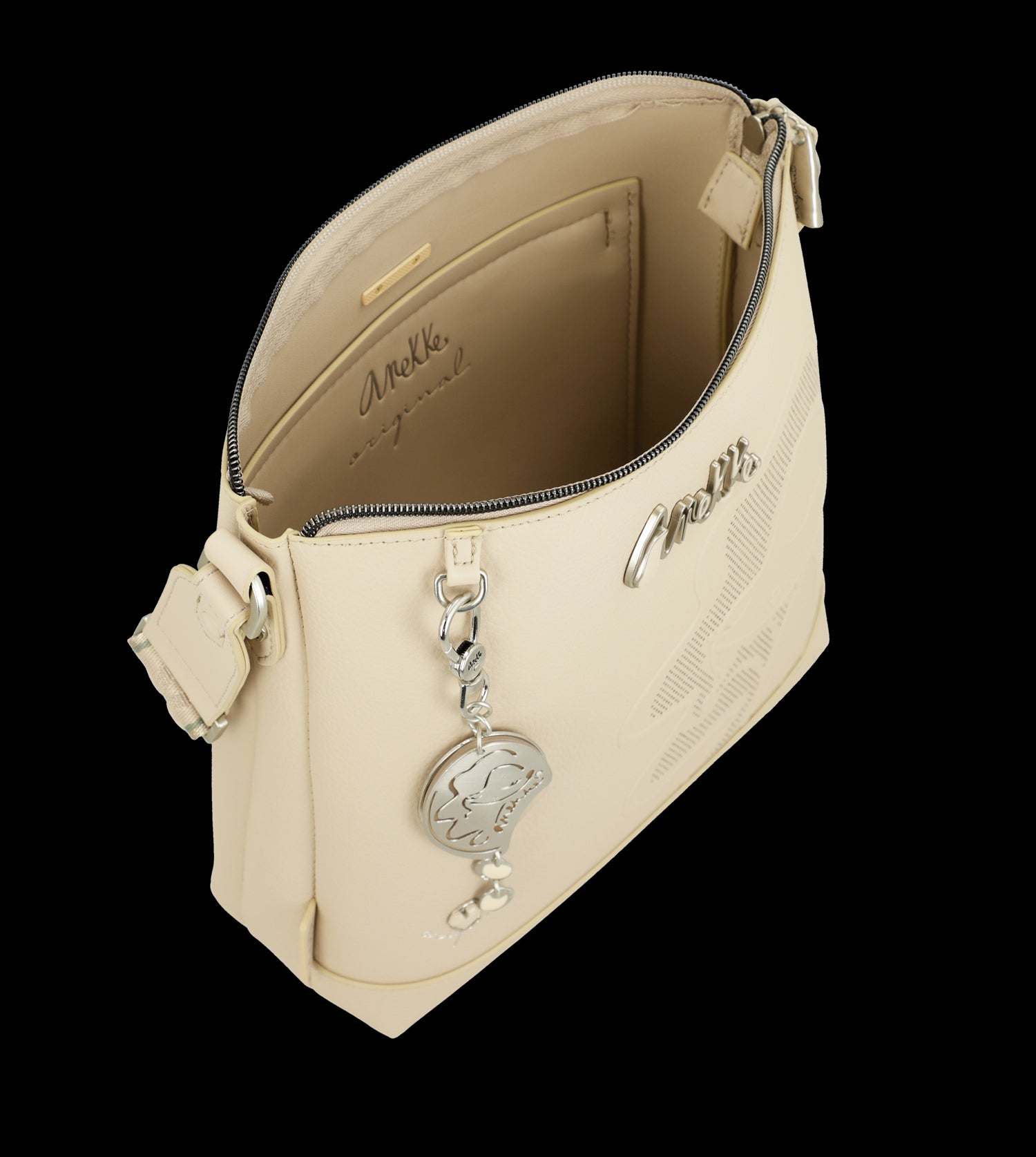 Borsa a tracolla Anekke con dettagli traforati e charm