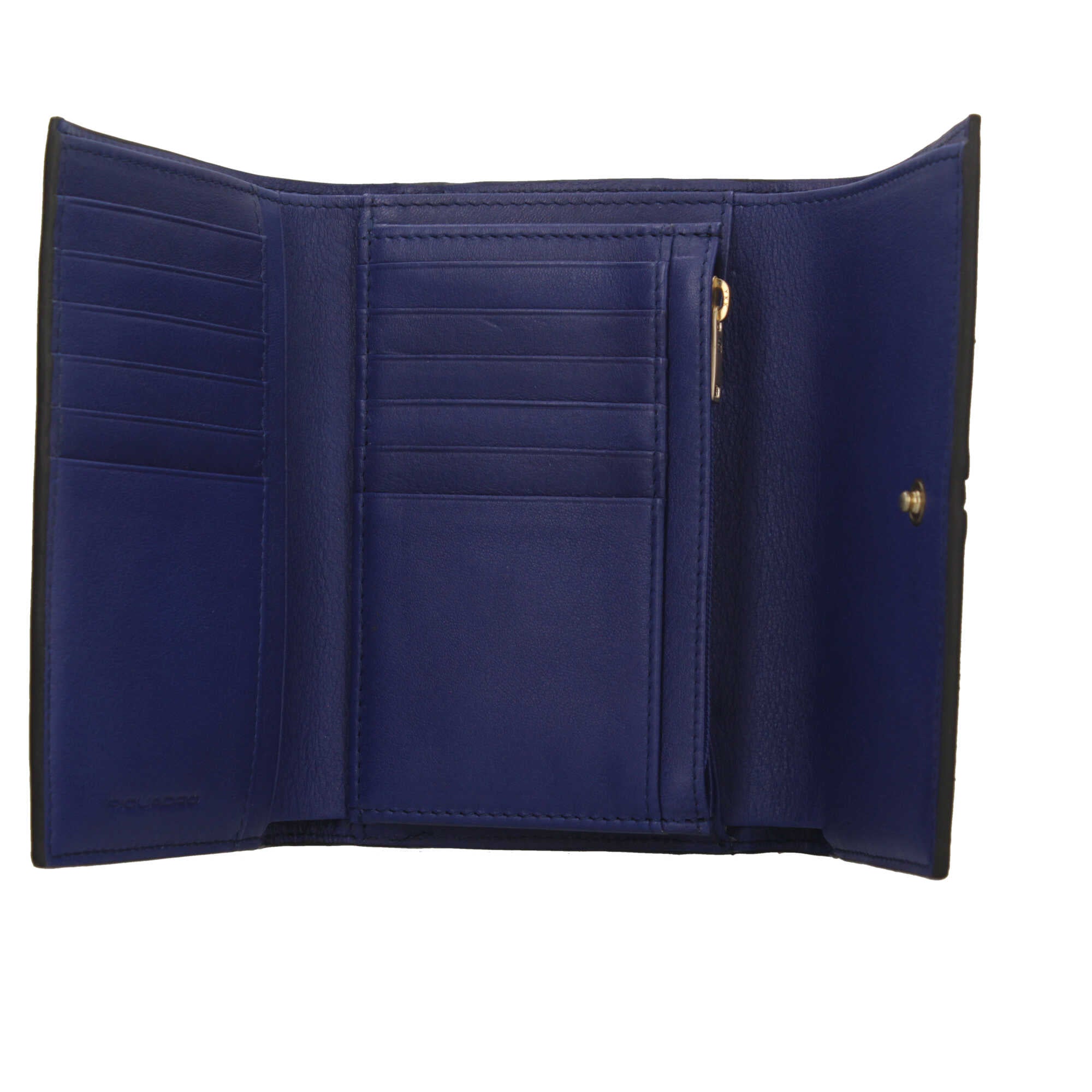 Portafoglio Piquadro piccolo in pelle con scomparti multipli e protezione RFID