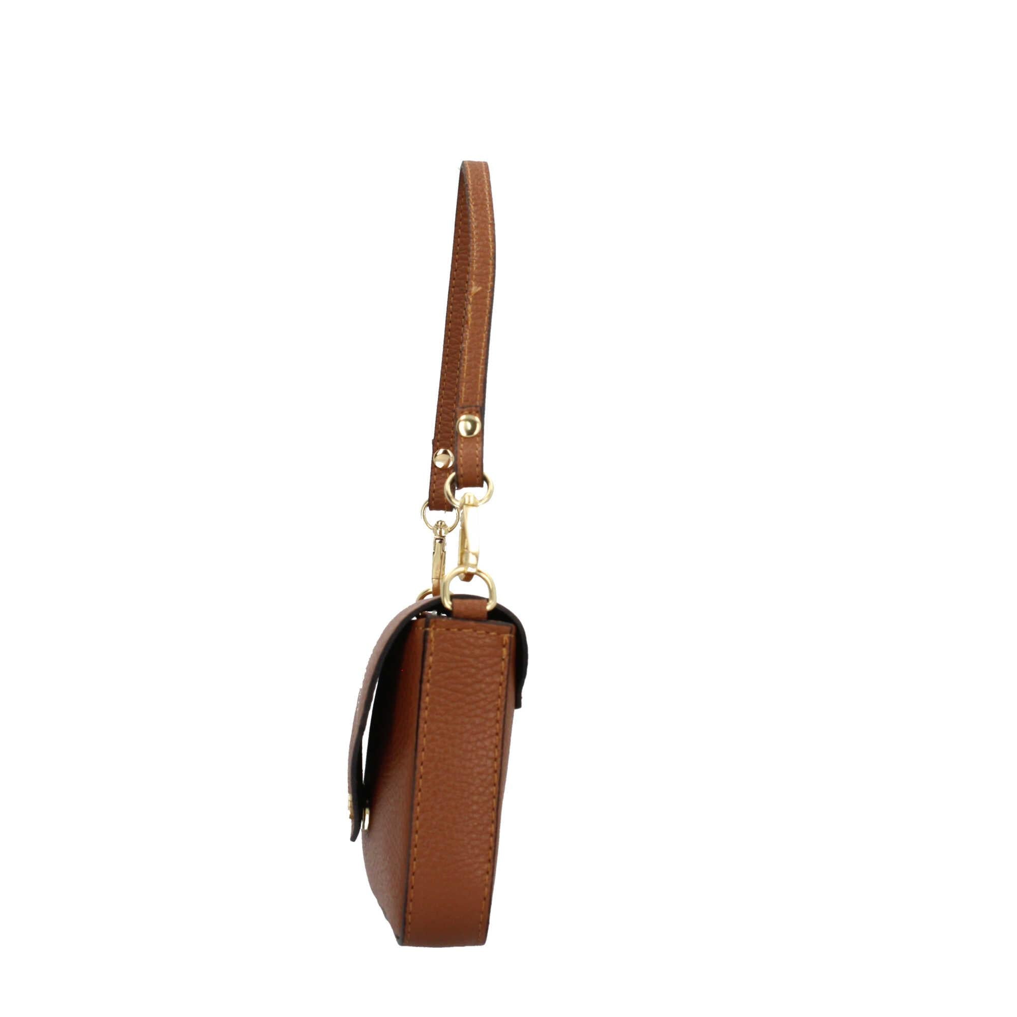 Borsa a spalla in pelle con tracolla regolabile