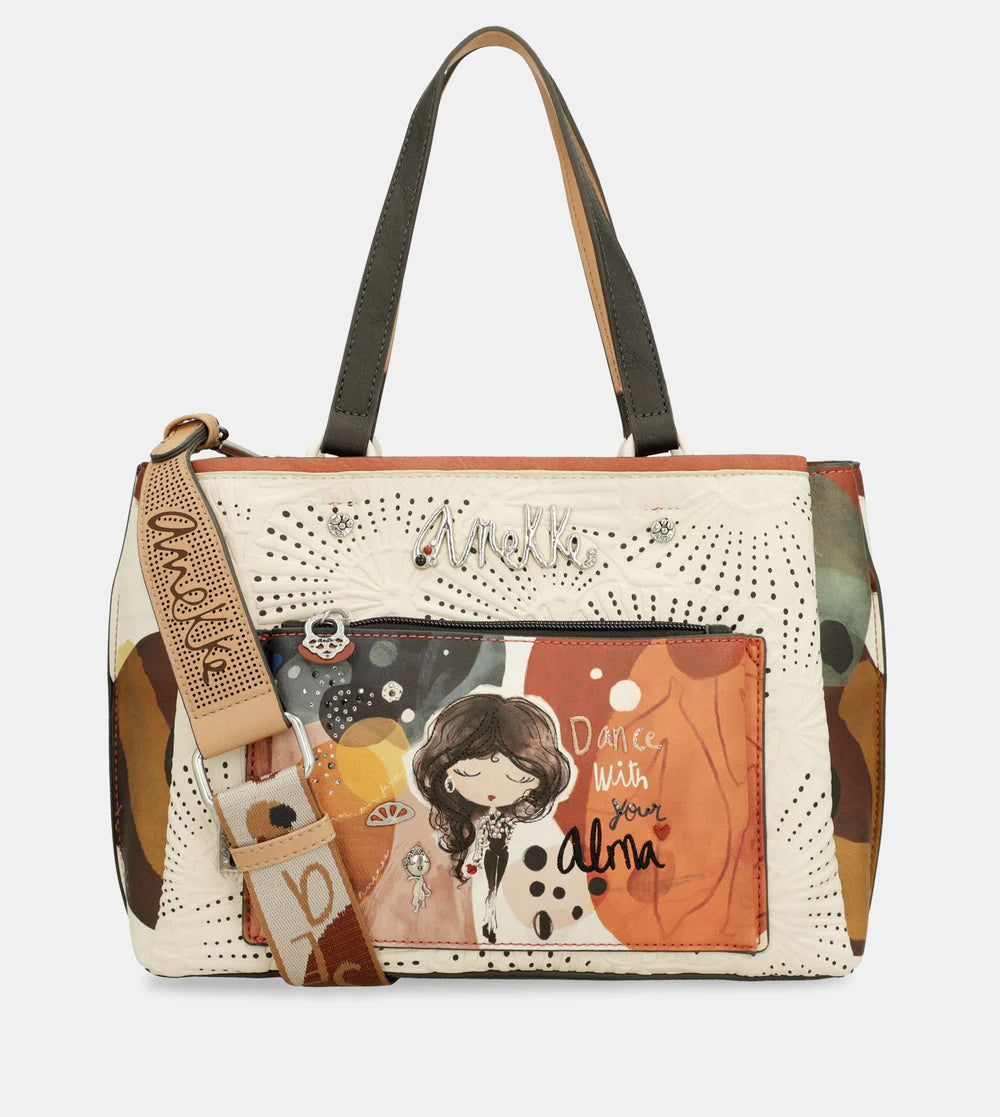Borsa da bowling Anekke Alma con doppio manico e tracolla Arancione TU | Giò Fashion