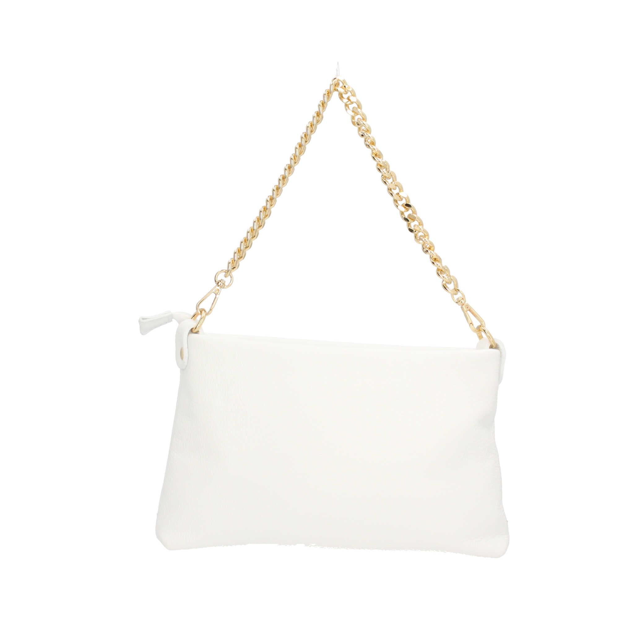Borsa a spalla in vera pelle con catena Made In Italy