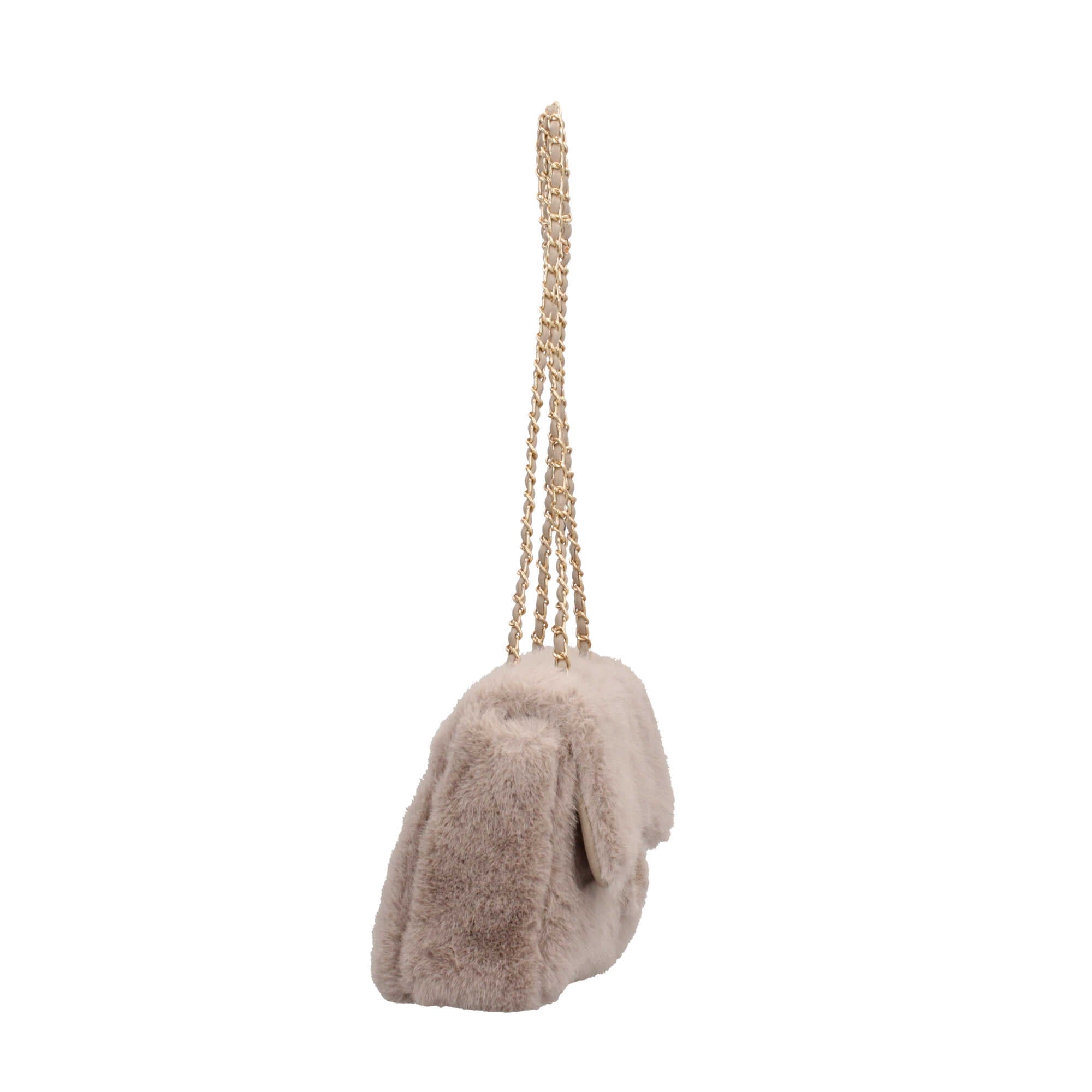 Borsa a tracolla in pelliccia sintetica con catena Mimi Mua