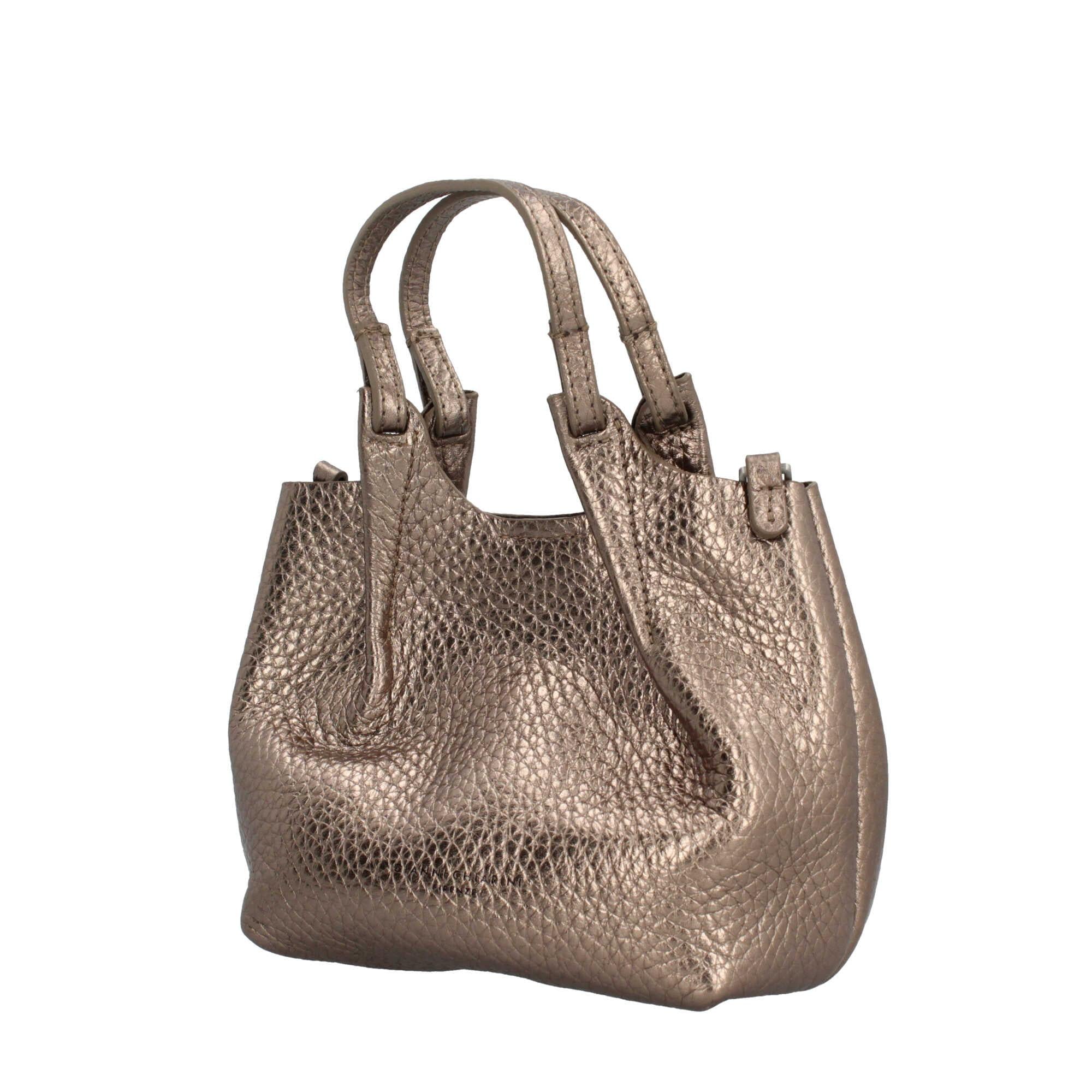 Gianni Chiarini Dua Mini Hobo Bag Iconica in Pelle Maxi-Grain con Tracolla
