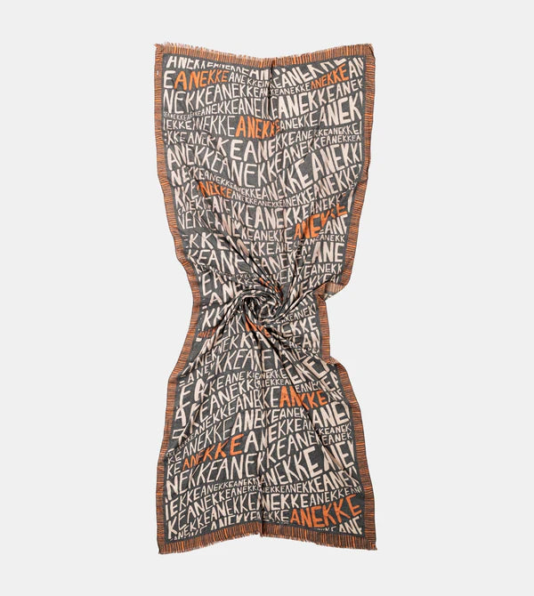 Sciarpa Anekke rettangolare con stampa logata