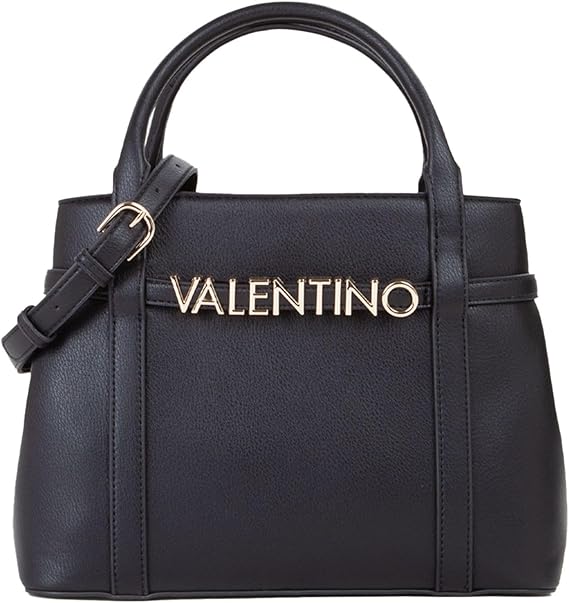 Borsa Valentino a mano con logo metallico e tracolla regolabile