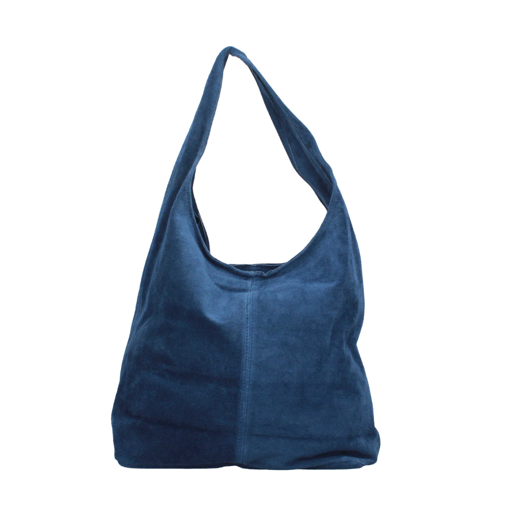 Borsa a spalla in camoscio Made in Italy dal design contemporaneo