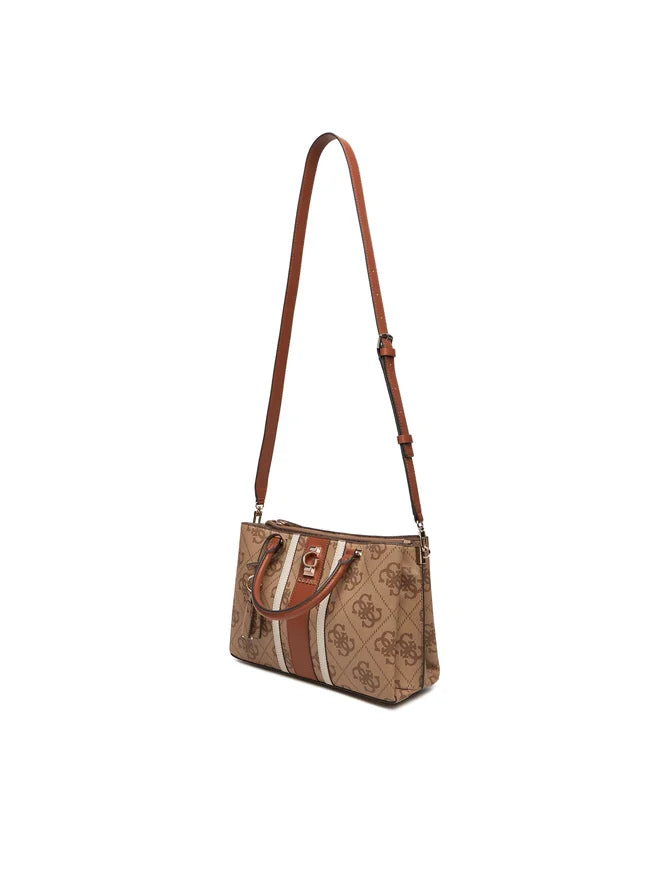 Borsa Guess a mano con monogram e dettagli a contrasto