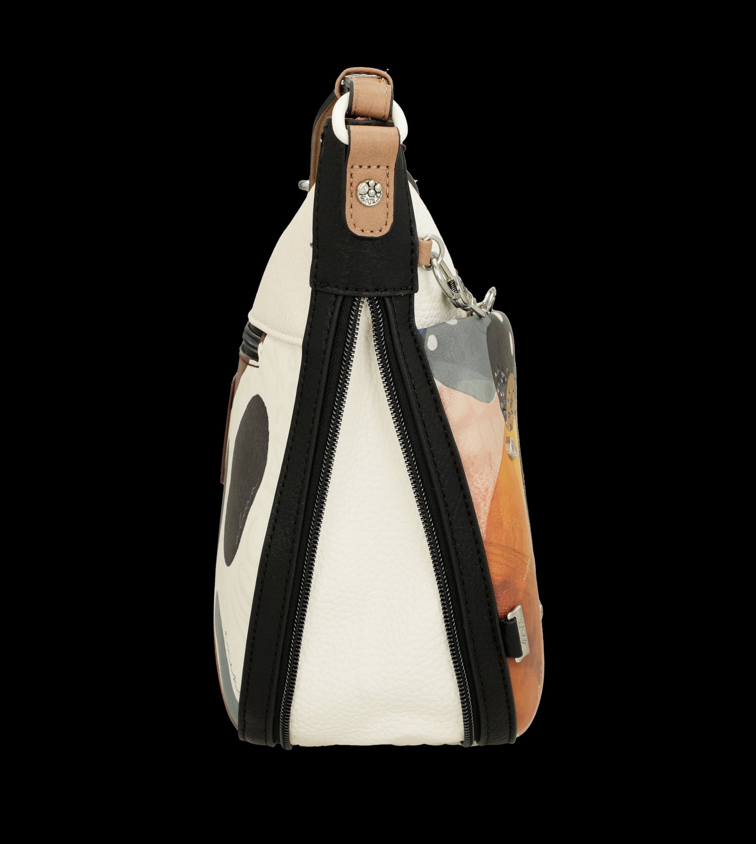 Borsa a tracolla Anekke con design artistico e dettagli unici