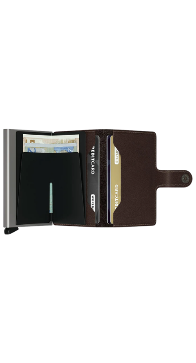Portafoglio Secrid Miniwallet in pelle con protezione RFID e chiusura a bottone | Giò Fashion