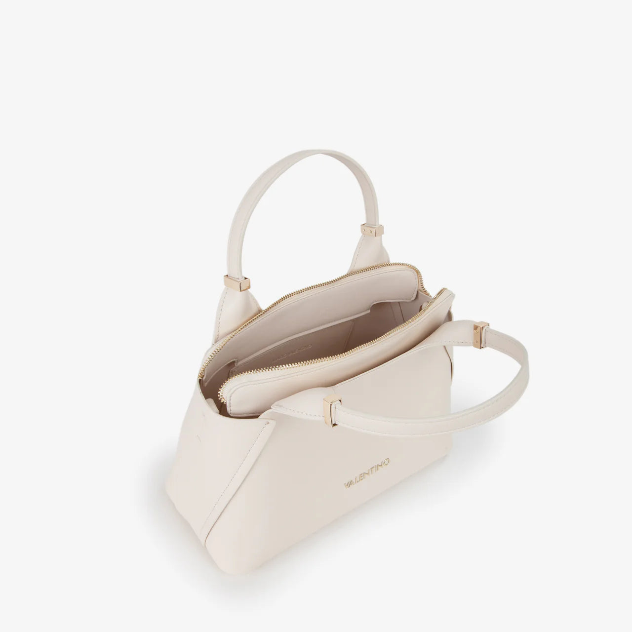 Shopping bag Valentino con doppio manico e logo gommato frontale