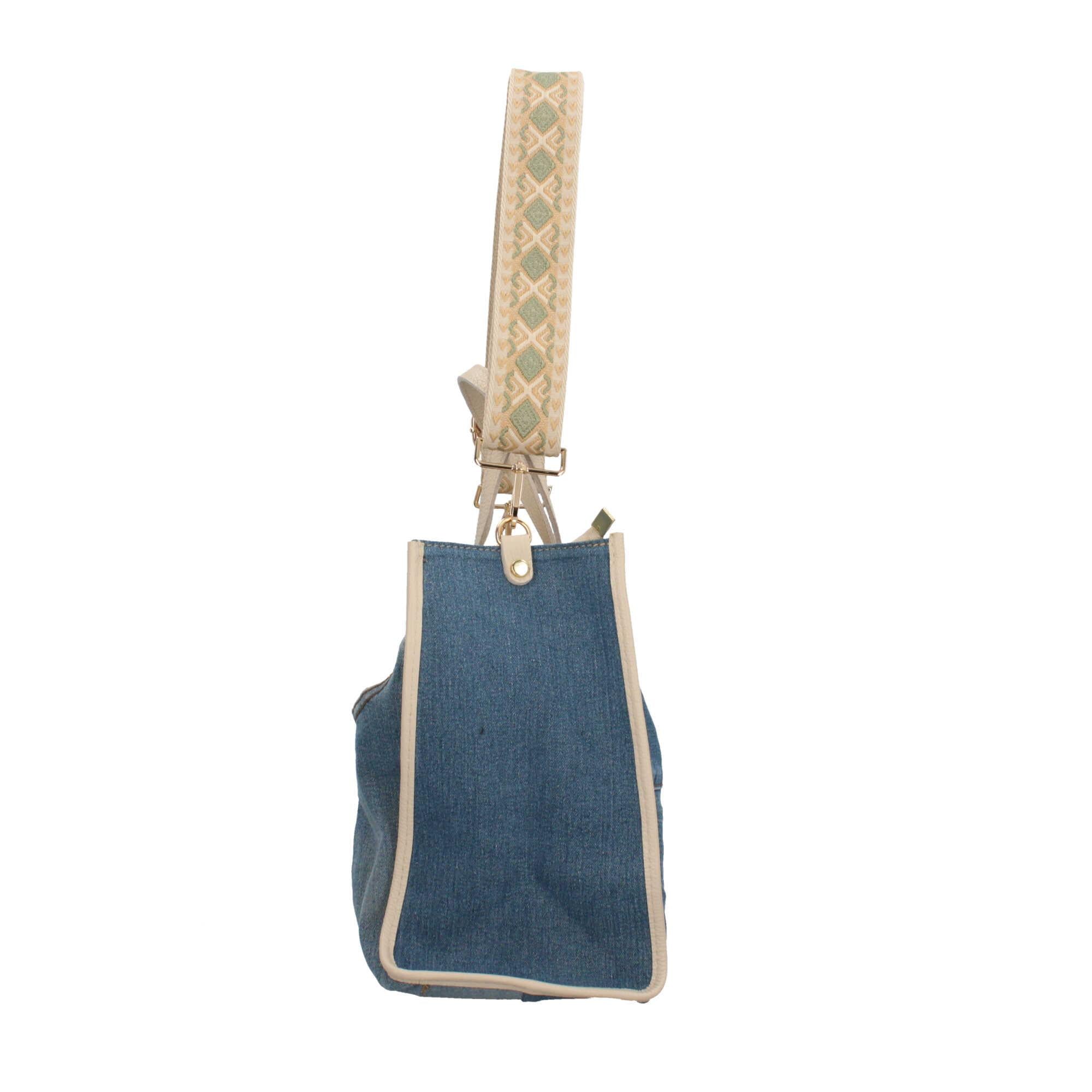 Borsa a mano in Denim Made in Italy
