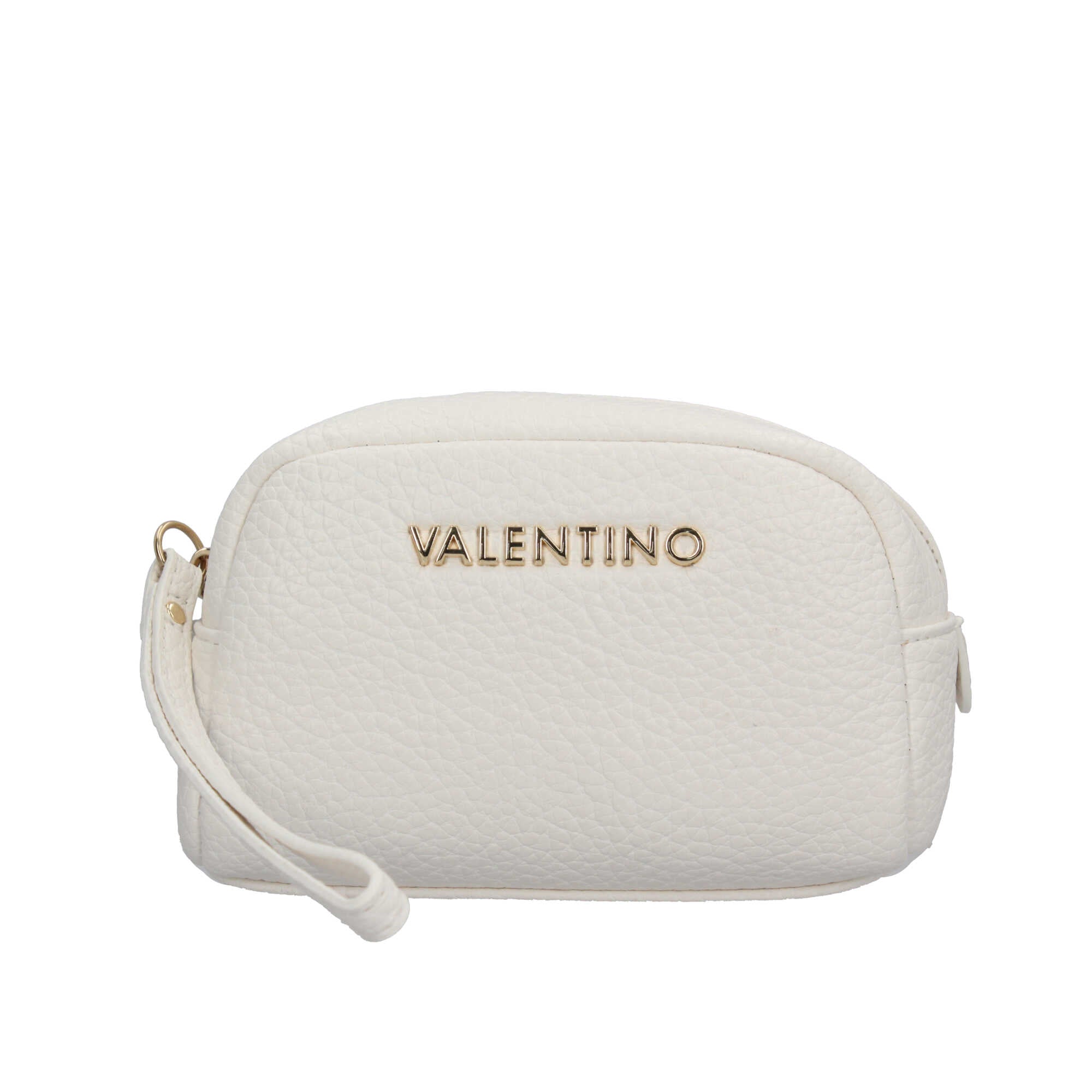 Valentino beauty case compatto con logo e zip