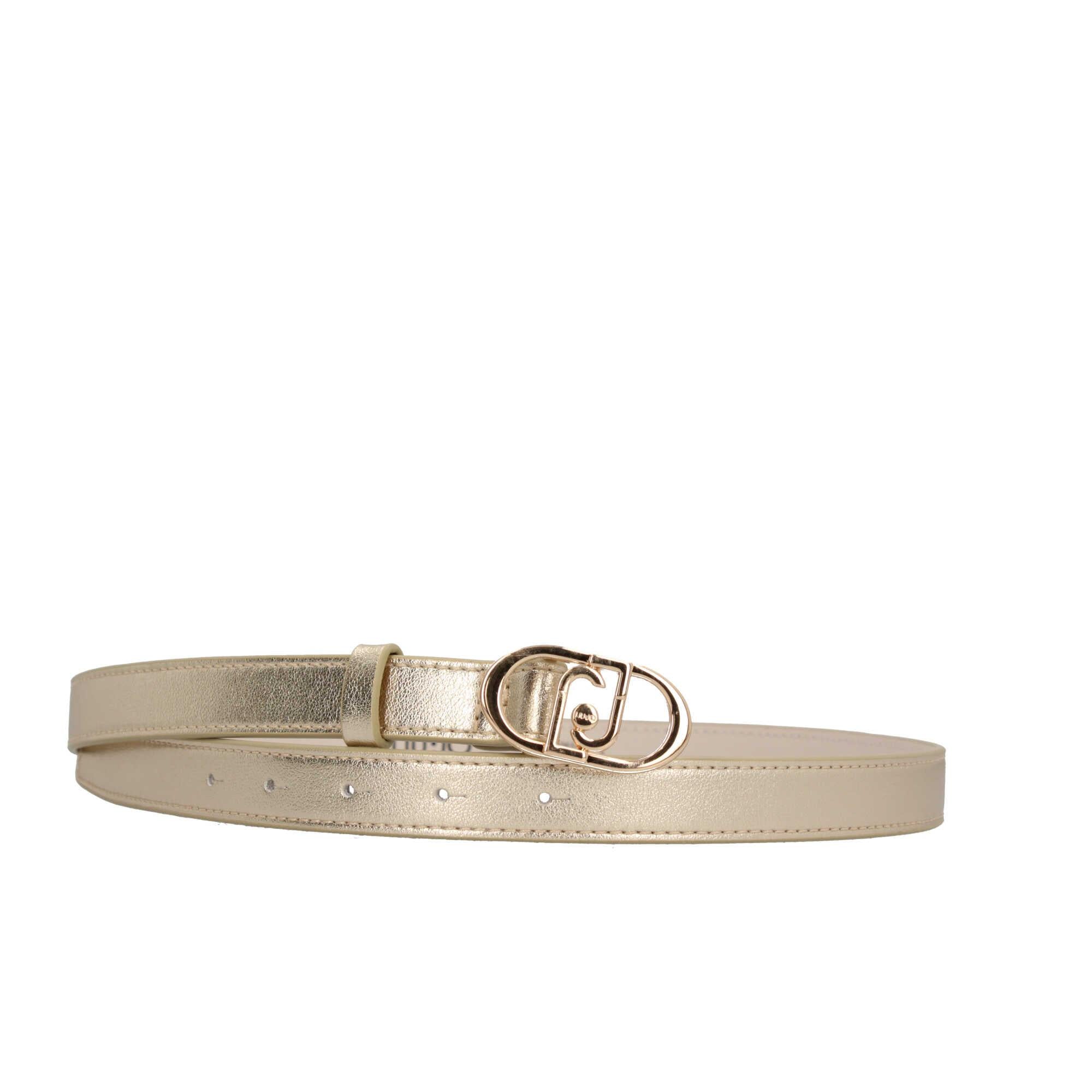 Cintura Elegante Sottile in Pelle con Fibbia Decorativa per Donna