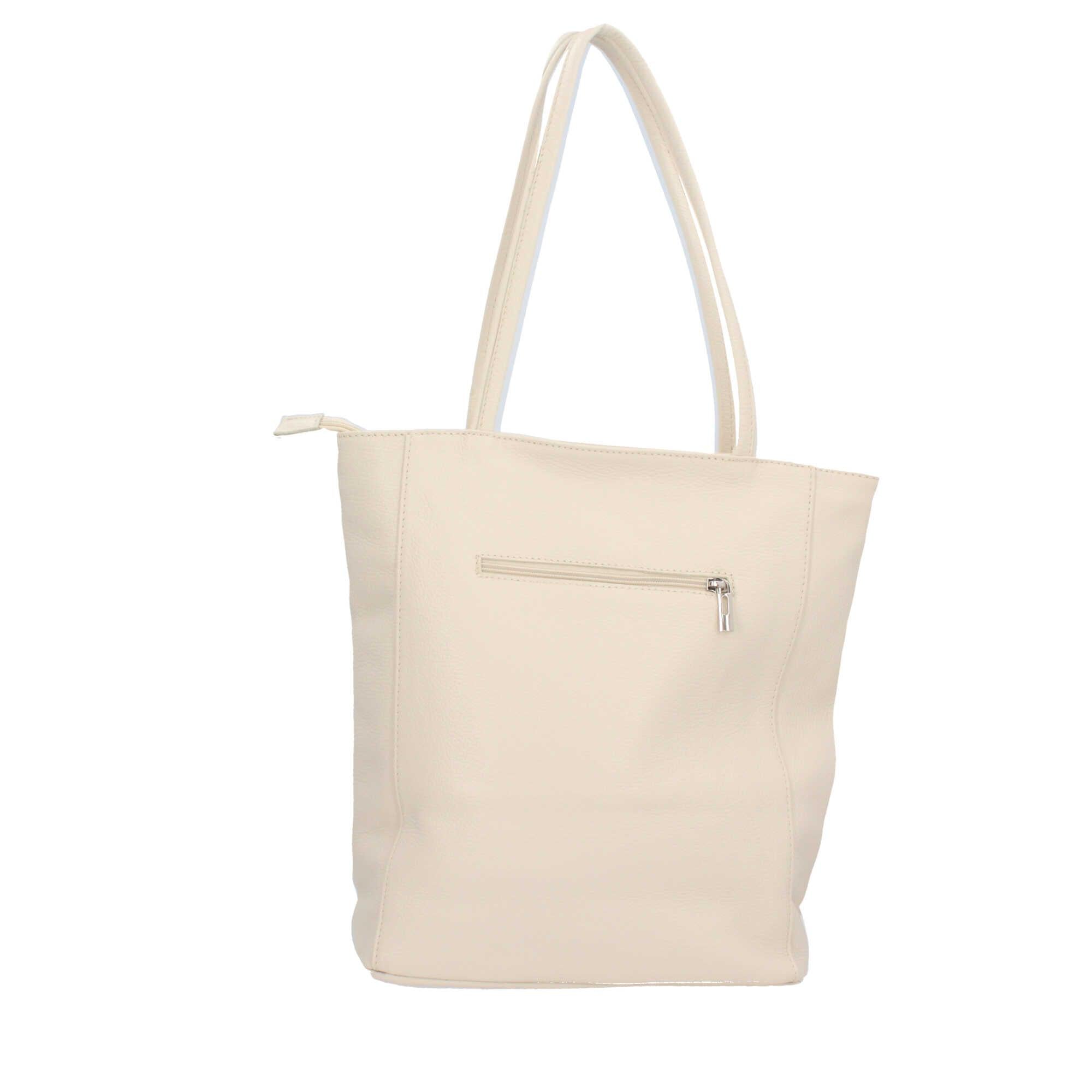 Borsa shopping con chiusura zip Made in italy