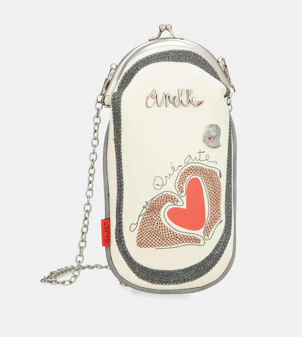 Pochette Anekke da donna con catena e dettaglio cuore Bianco TU | Giò Fashion