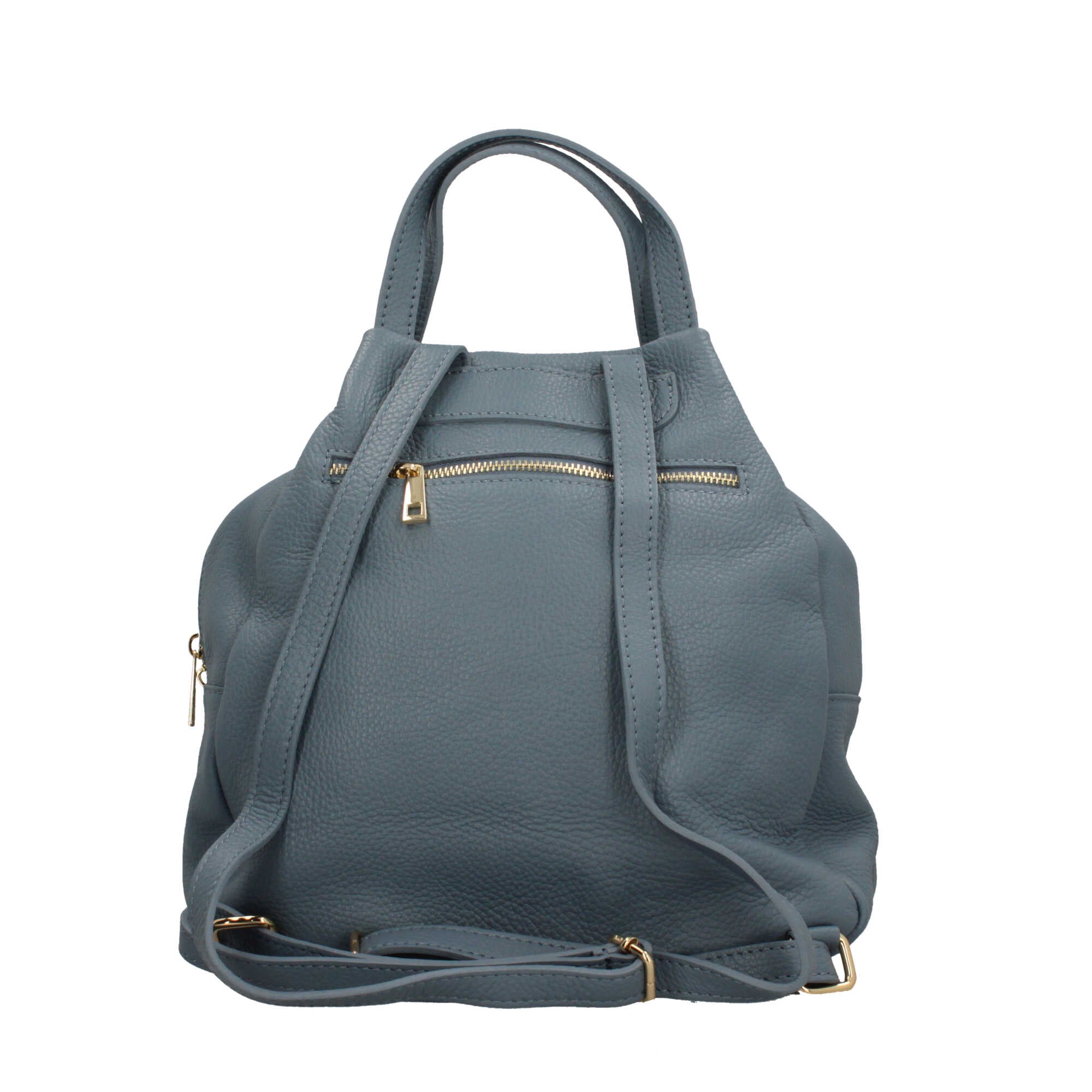 Zaino in pelle con chiusura zip Mde In Italy